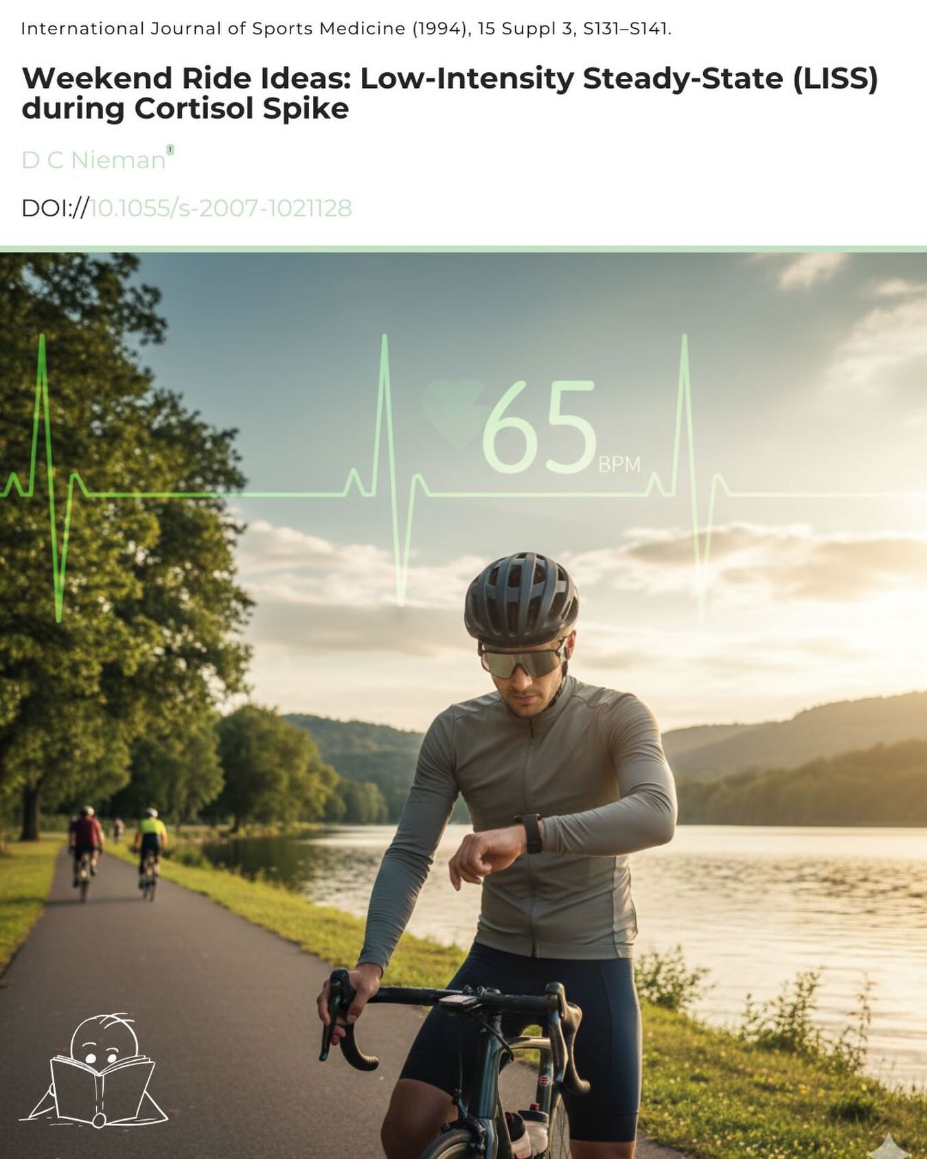 Weekend riding when sick: Low-Intensity steady-state (LISS) during Cortisol Spike
Restrict your training to LISS when you are feeling sick or under high physiological stress: <60-70% HRmax, <2mmol/L lactate, or <3/10 on the RPE scale. Good examples of this would be 60-90 minute zone 2 cycling, Steady pace swimming, or paced walking.
1. Immune Response & Recovery Debt
High-intensity exercise suppresses immune function for 12-72 hours post-exercise due to increased levels of cortisol and inflammatory cytokines (IL-6 and TNF-α). Delaying clearance and increasing relapse risk (Nieman, 1994). Fever and poor quality sleep, indicate accumulate physiological stress. LISS provides aerobic stimulus without impairing your immune system or worsen recovery debt.
2. Autonomic Nervous System Balance
Resting heart rate >10% above baseline your indicates sympathetic nervous system dominance (fight or flight).High-intensity training further shifts HRV toward sympathetic dominance, delaying parasympathetic recovery(rest-and-digest) necessary for healing and metabolic restoration (Meeusen et al., 2013). LISS promotes parasympathetic activation without additional autonomic strain.
3. Mitochondrial Efficiency Without Excessive Metabolic Stress
Illness depletes muscle glycogen stores by 30-40%. LISS maximise utilisation of fat oxidation and mitochondrial biogenesis while avoiding excessive lactate production. Combining high-intensity training with the systemic inflammation risks overtraining syndrome.
4. Cardiac Drift Management
Elevated baseline heart rate increases cardiac drift risk during intensity. A progressive HR increase at continuous power output suggesting cardiovascular strain. LISS maintains manageable cardiac demand during compromised physiological states.
#Endurance #cycling #weekend #rides