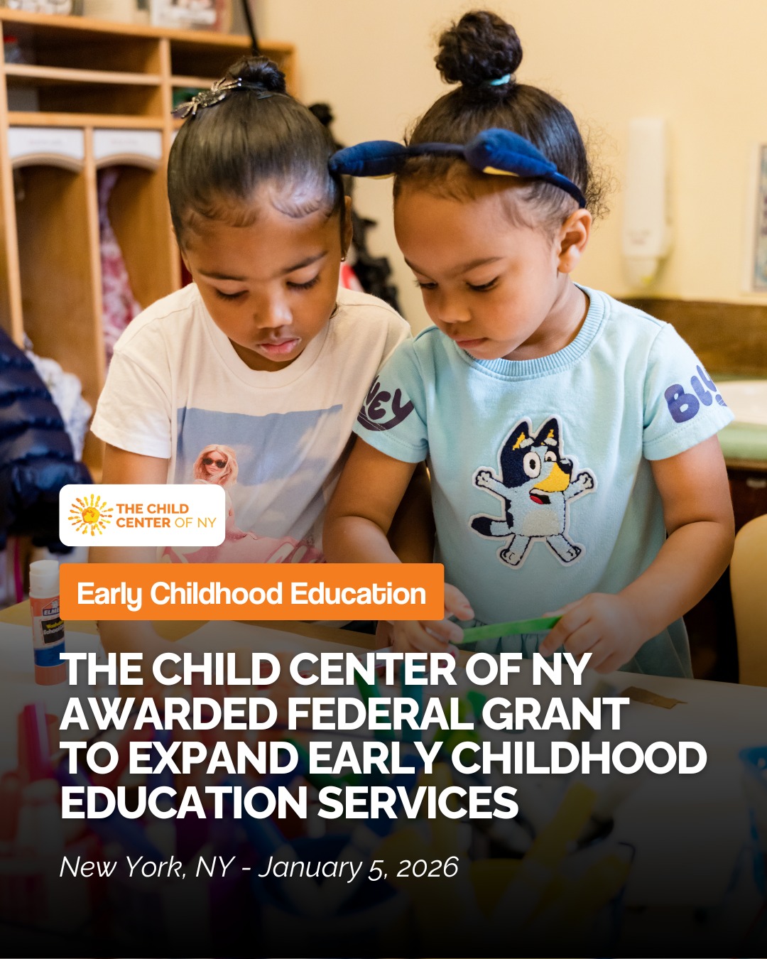 The Child Center has been awarded approximately $15 million in new federal funding to expand and strengthen Early Head Start and Head Start services across Queens and Manhattan. This investment will bring new center-based classrooms to Woodside and Astoria, expand access to high-quality early learning, and create nearly 60 new full-time jobs across education, mental health, and support services. Most importantly, it strengthens continuity of care by supporting a seamless path from home-based services into the classroom, ensuring children and families receive consistent, high-quality support during critical developmental years.
Read more: childcenterny.org/post/early-childhood-education-expansion-press-release
