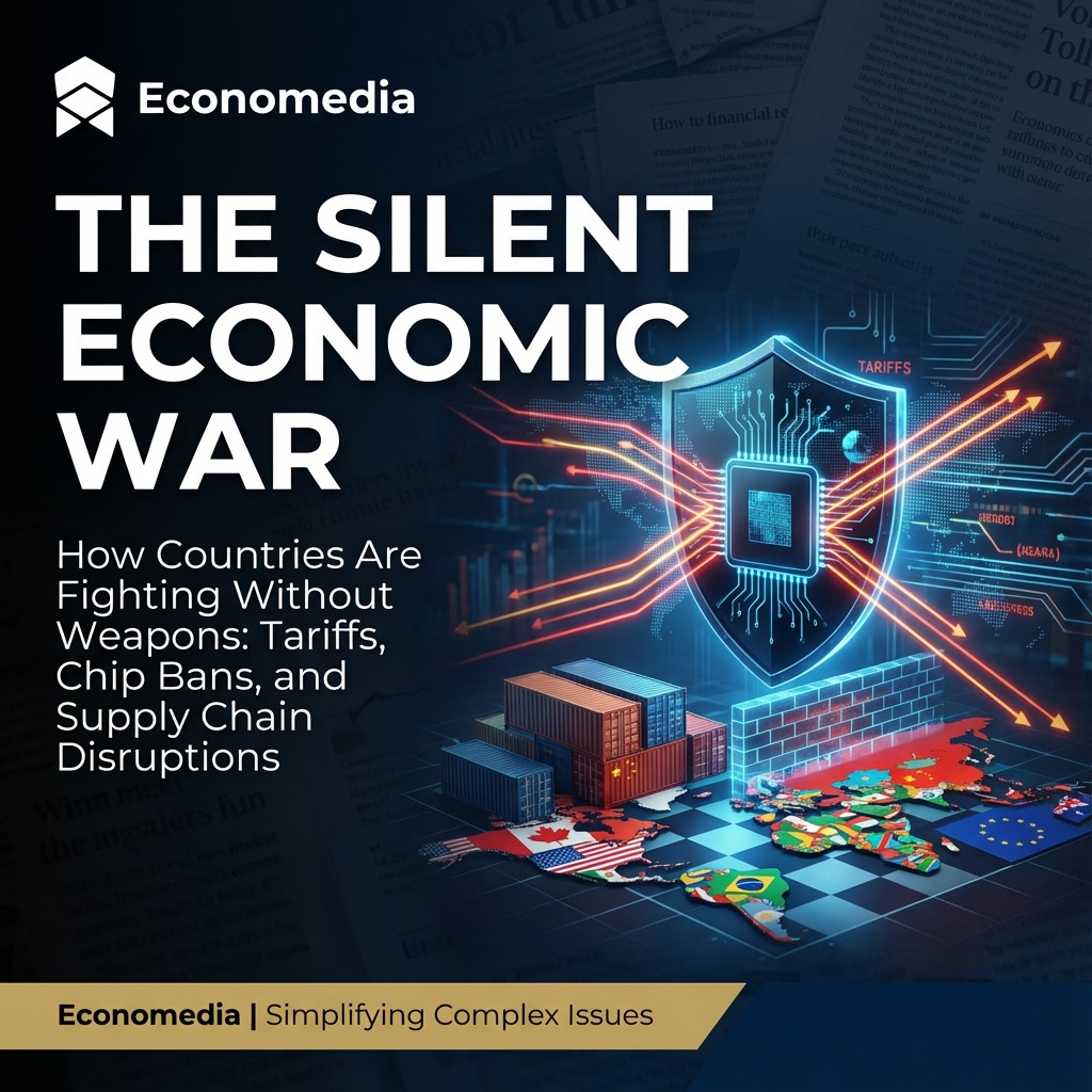 Uncover the complexities of the silent economic war. We analyze how nations are employing tariffs, chip bans, and supply chain disruptions as strategic tools in modern global conflicts.
#EconomicWarfare #Geoeconomics #SilentWar #GlobalPowerShift #TradeWars #ChipPolitics #SupplyChainPower #FutureOfWar #ModernGeopolitics #EconomicsExplained #WorldInTransition #SanctionsEra #EnergyPolitics #TechColdWar #GlobalMarkets #Economedia #PowerAndTrade #NewWorldOrder #GeoPolitics101 #MoneyAndPower