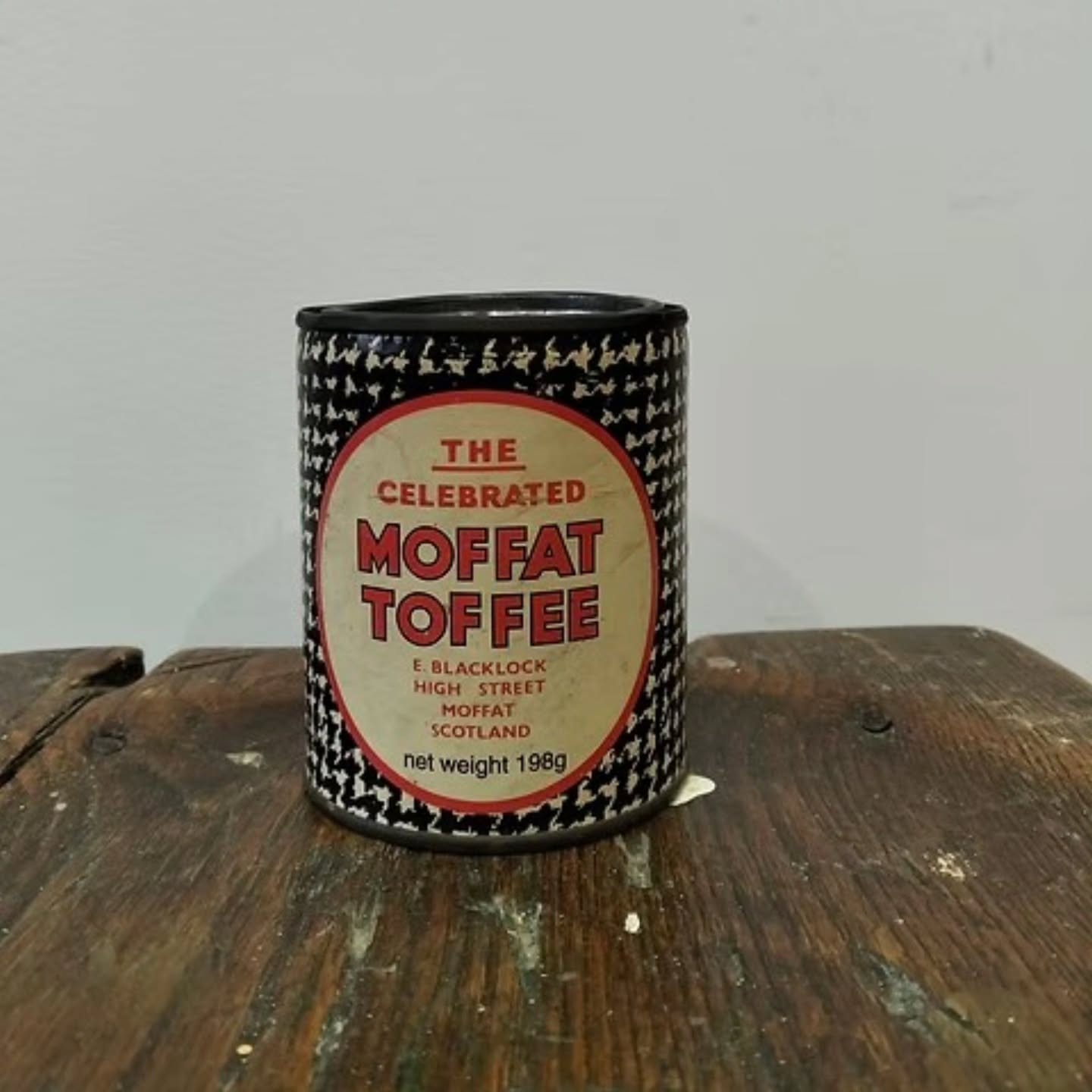 Vintage Scottish Toffee Tin – The Celebrated Moffat Toffee E. Blacklock, Moffat | https://share.google/sUTVubD7ItHKRVgNK