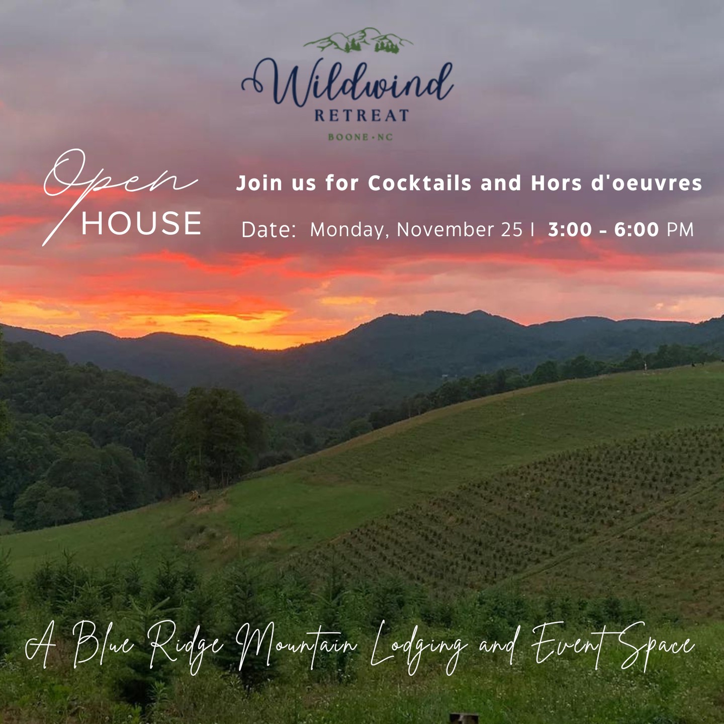 Join us for our OPEN HOUSE in our four cozy cabins are located just five minutes from downtown Boone.
🥂 Cocktails and Hors d'oeuvres
📍 325 Wildwind Road Boone, NC
🕰 Monday, November 25 💥 3:00 - 6:00 PM
We are perfect for family reunions, corporate retreats, vacations, or gatherings like rehearsal dinners, they also provide lodging for family and friends, with space to sleep up to 44 guests across all four cabins, creating a sense of community and togetherness.
.
.
.
#AirbnbHosting #AirbnbCoHost #AirbnbManagement #VacationRental #PropertyManagement #GuestSatisfaction #booneNC #exploreboone #highcountry #828isgreat #highcountrywedding #booneweddingplanner #booneNCweddings #wataugacounty #ncwedding #ncweddingplanner #charlottewedding #boonewedding #skyretreat #highlandswedding #tnwedding #vawedding