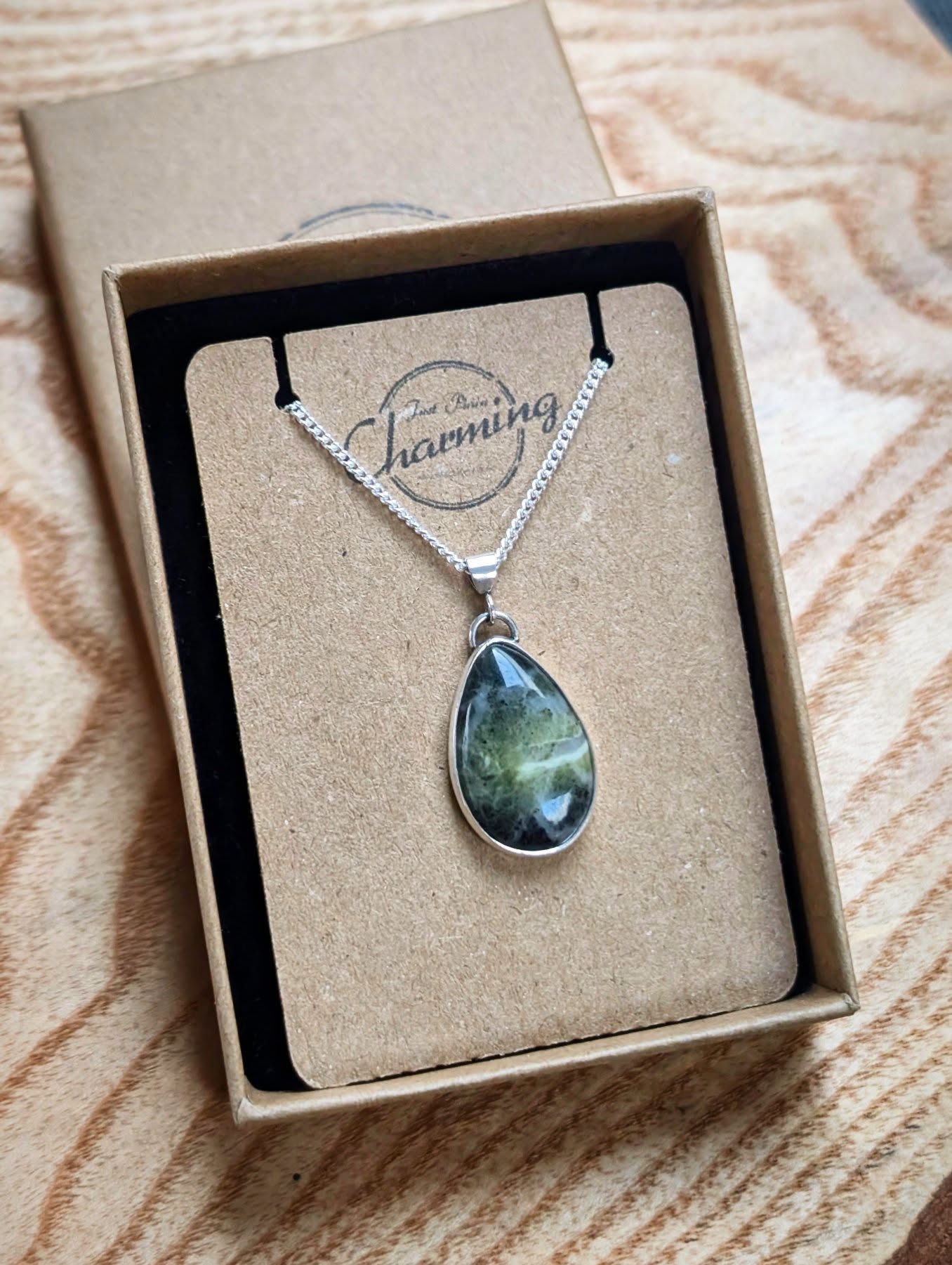Commission piece 📿
Now that this beautiful necklace has made its way to its recipient I'm able to share it with you all.
This pendant was made with a gorgeous Scottish highland marble stone. It was chosen to be set in a simple silver bezel with a delicate bail and chunky silver chain allowing the stone to work it's magic.
It was the first of the Scottish stones used from my trip to Scotland last summer. All the stones are available for commission work and you can see the full variety up on my blog!