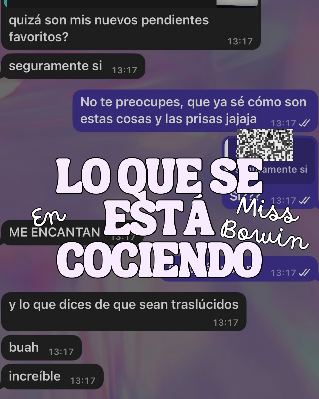 Estoy muy nerviosa, trabajando mucho en la sombra y siento que no os he podido decir nada.
Así que aquí va un mini caramelito para abrir boca 🙂↕️
¿Jugamos?