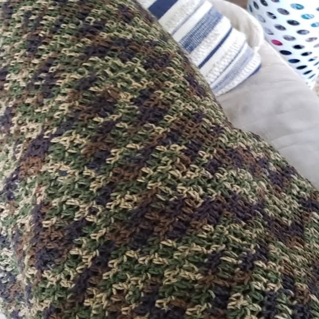 Made @redheartyarns Camouflage Acrylic Blanket $60 each OUT OF STOCK!! I am accepting Pre-Orders if you want to buy some you can find on my website I Offer Coupons on my site www.Crochet4Hope.org #newmerchalert🚨 #redheartyarn