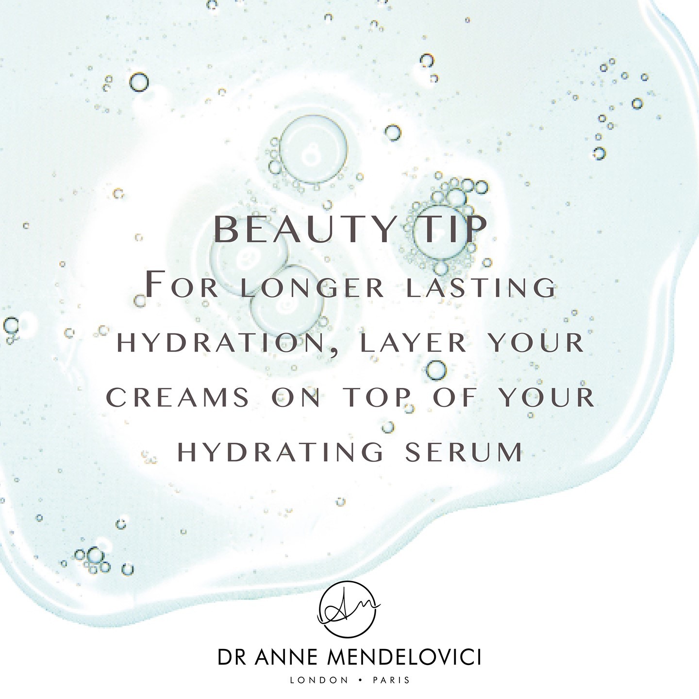 BEAUTY TIP - For longer lasting hydration, layer your creams on top of your hydrating serum 💫
Serums go first. As a rule, serums should be the first products that touch your skin after cleansing and exfoliating in order to get the best results. Never apply them after your moisturiser as thicker creams and oils create a protective layer over your skin and hinder absorption.
