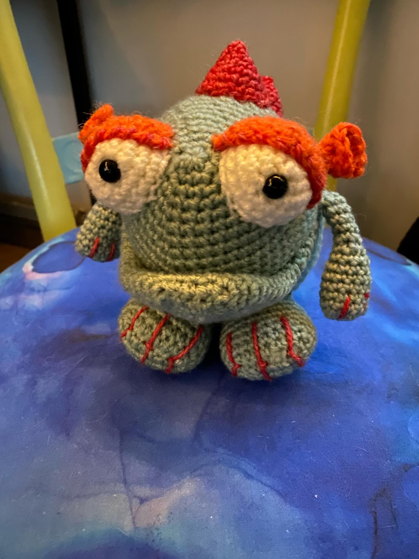 Another #amurigumimonster to add to the collection. #upcycledyarn #amurigumi #crochetmonsters
