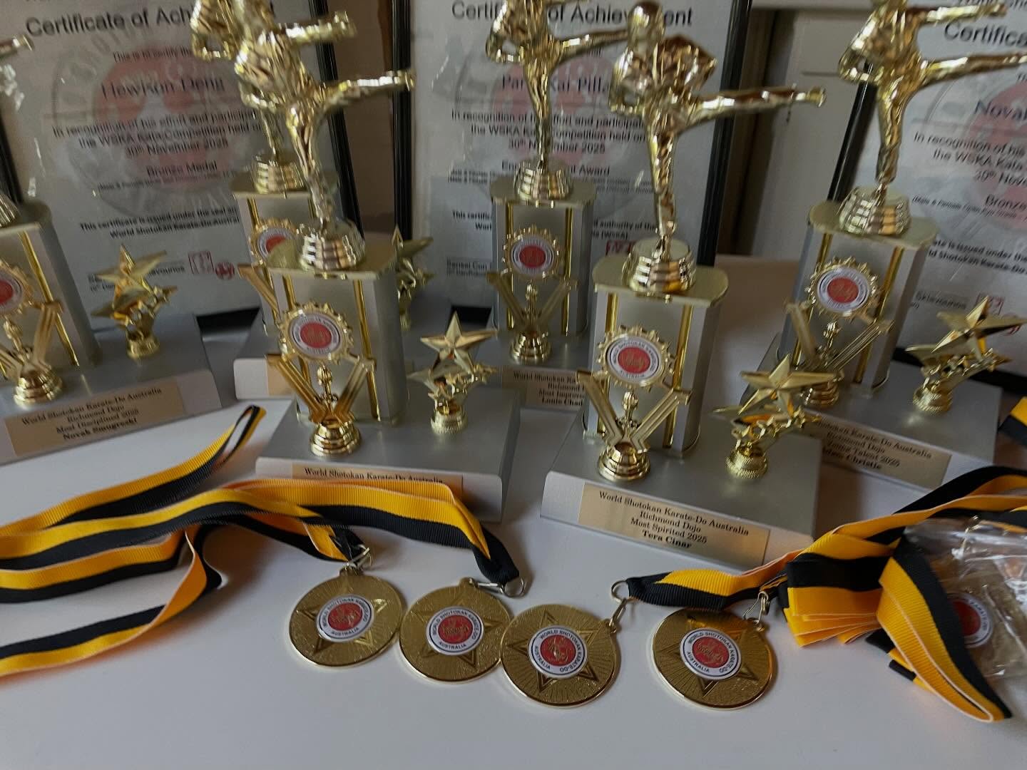 End of 2025 awards at Richmond Dojo, well done to all the juniors who worked very hard during the year. Douglas, our youngest black belt ever received his well deserved embroidered belt - sooo proud of you all.