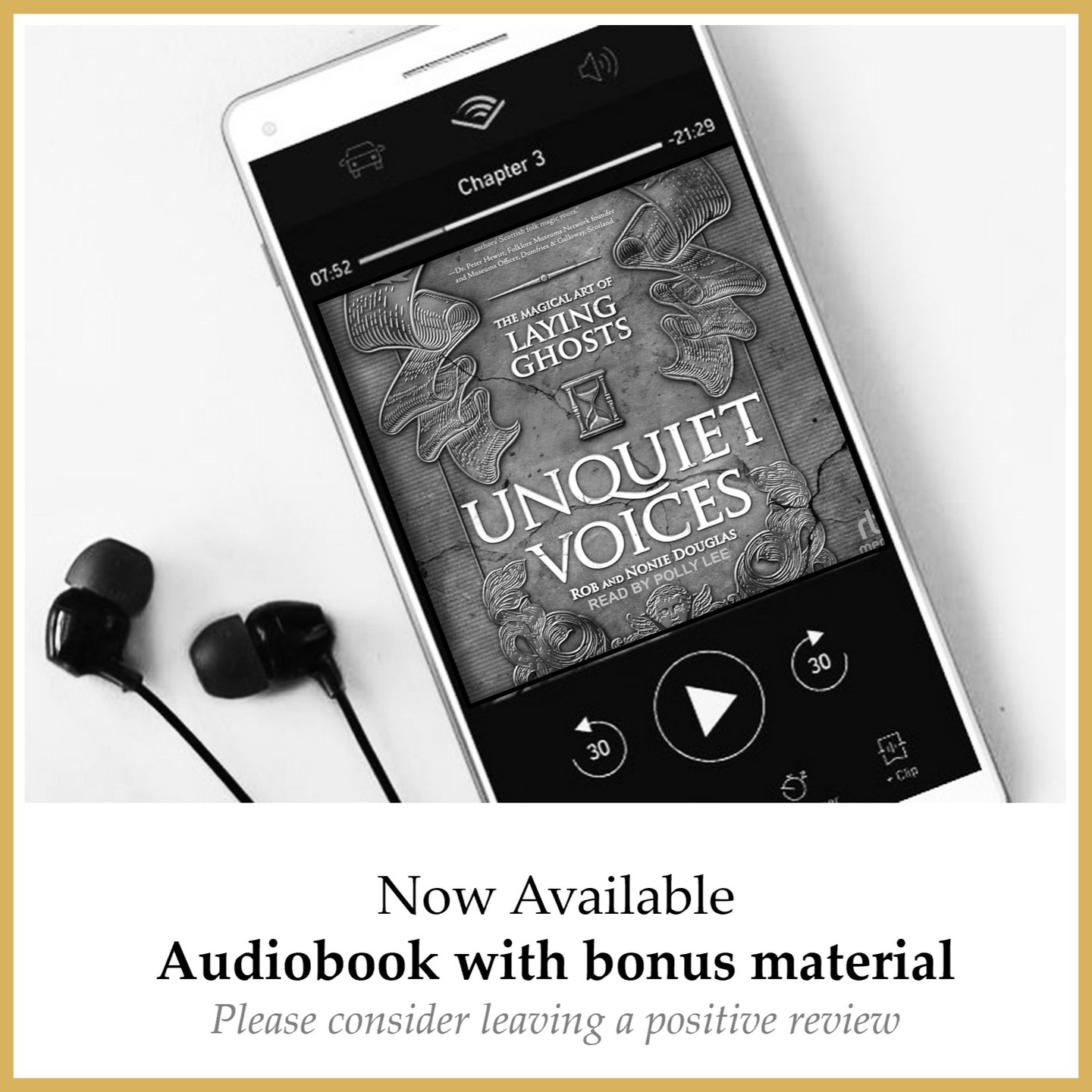 So much is happening! Today the audiobook of our new book, 'Unquiet Voices, the Magical Art of Laying Ghosts' is available. If you are interested in hearing a 30 min sample you can find one on Audibles.com .
Polly Lee's rendition is so engaging, it even made me want to listen to more! A PDF download comes with the audiobook where you will find charts and tables for easy reference. These are an essential part of the teachings so I recommend you look at them to get a fuller understanding. If you enjoy the book or you would like to hear more from us in the future please consider leaving a positive review. As first-time authors, this helps us immensely and makes it easier for others to find. Happy listening!
#audiobook#audible#ghostbooks #supernatural#llewellynbooks#unquietvoices#occultbooks#necromancy