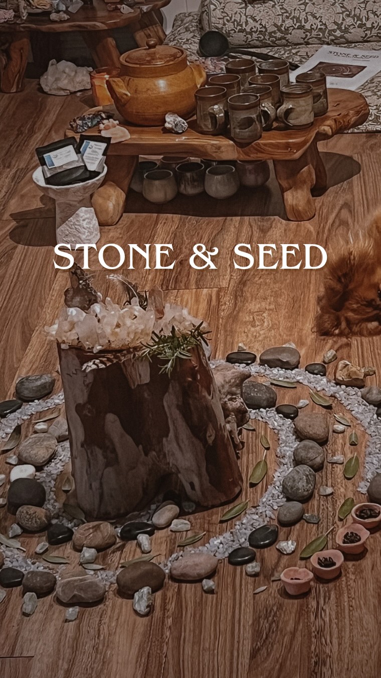 Stone & Seed Ceremony.
8 women working with the energies of the New Moon and Earth.
~Syrian Seeds Sacred Smudge
~Threads of Arrival Ritual
~Cacao Ceremony
~The Cord of Witnessing Ritual
~The Shedding Stone Ritual
~Bobinsana Ceremony Tea
~Bone Memory Breathwork and Energy
~Nourishing Lunch
~Manifestation Rituals
~Create a Vision Talisman
~Sealing Visions into Earth Ritual
Today we sat inside Stone & Seed.
A ceremony of what endures and what is ready to be born.
Stone — what has carried weight, memory, responsibility, time.
Seed — what has waited patiently for the right conditions to grow.
And you —the bridge between the two.
Thank you to the beautiful women who said yes 🩷🦋🩷
All my love, Ebony ❤️
#brisbanemeditation #fullmoonceremony #moonaurahealing #energyhealingbrisbane
