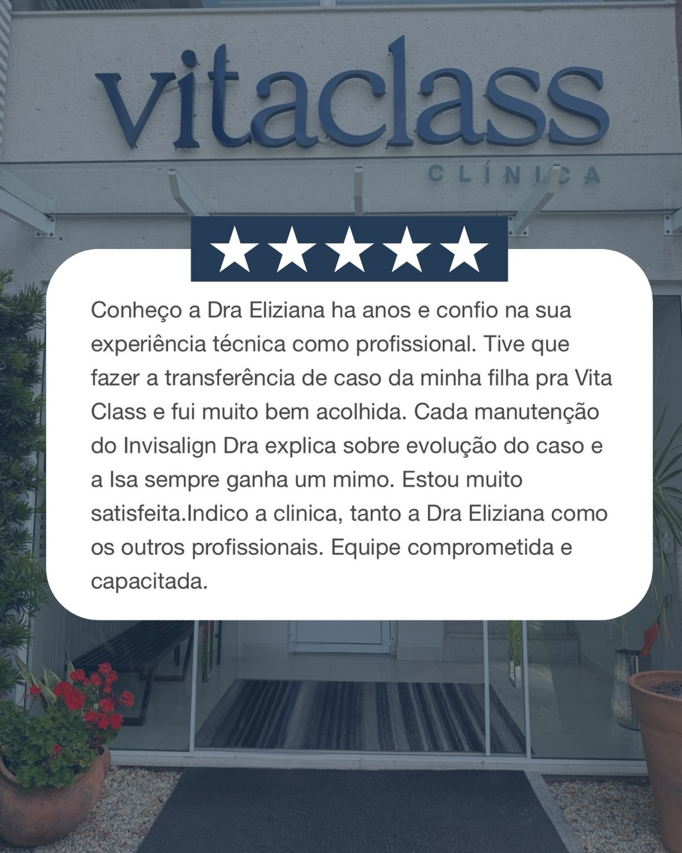 ⭐Temos orgulho das mais de 130 avaliações no Google!
Elas mostram que cada detalhe do nosso trabalho faz sentido. ⭐️
Saber que pacientes saem felizes com seus tratamentos e com o sorriso renovado é a nossa maior recompensa.
Hoje, separamos um depoimento para compartilhar com você. 💙
