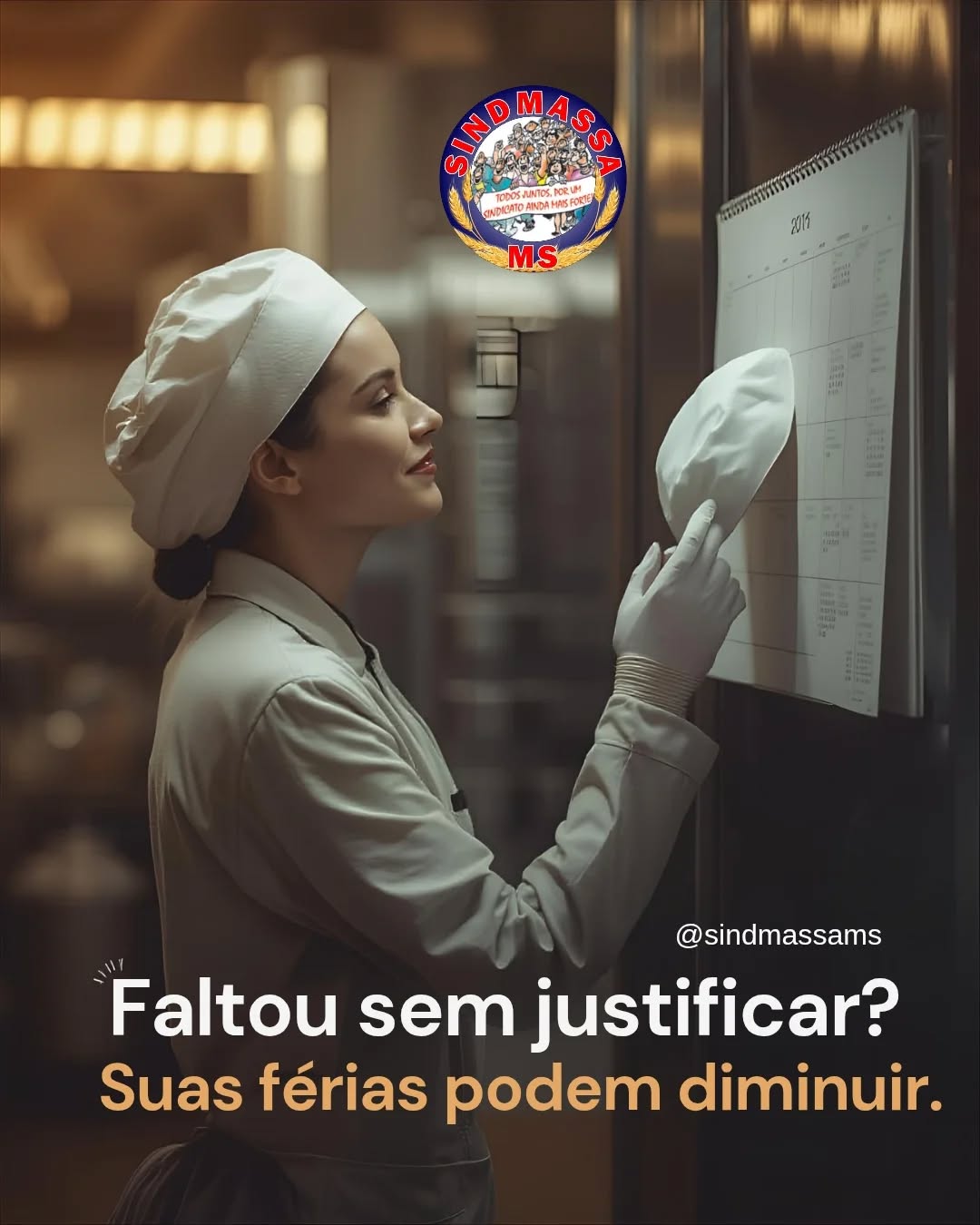 🍞 Trabalhador, proteja o seu descanso!
Você trabalhou duro o ano todo na produção e merece seus 30 dias de férias para recarregar as energias.
Mas cuidado: faltas injustificadas podem reduzir esse tempo! 🛑
Pela CLT, quem falta sem justificativa perde dias de férias.
Veja a regra:
✅ Até 5 faltas: 30 dias de férias (Integral)
⚠️ De 6 a 14 faltas: cai para 24 dias
⚠️ De 15 a 23 faltas: cai para 18 dias
⚠️ De 24 a 32 faltas: cai para 12 dias
🚫 Mais de 32 faltas: Você perde o direito às férias.
💡 Dica do Sindicato: Teve um imprevisto ou ficou doente?
Apresente o atestado ou a justificativa ao RH imediatamente.
Não deixe para depois!
Dúvidas sobre o cálculo das suas férias?
Procure o SINDMASSA!
#SINDMASSAMS #TrabalhadorDaAlimentacao #DireitosTrabalhistas #Férias #CLT IndustriaDeAlimentos