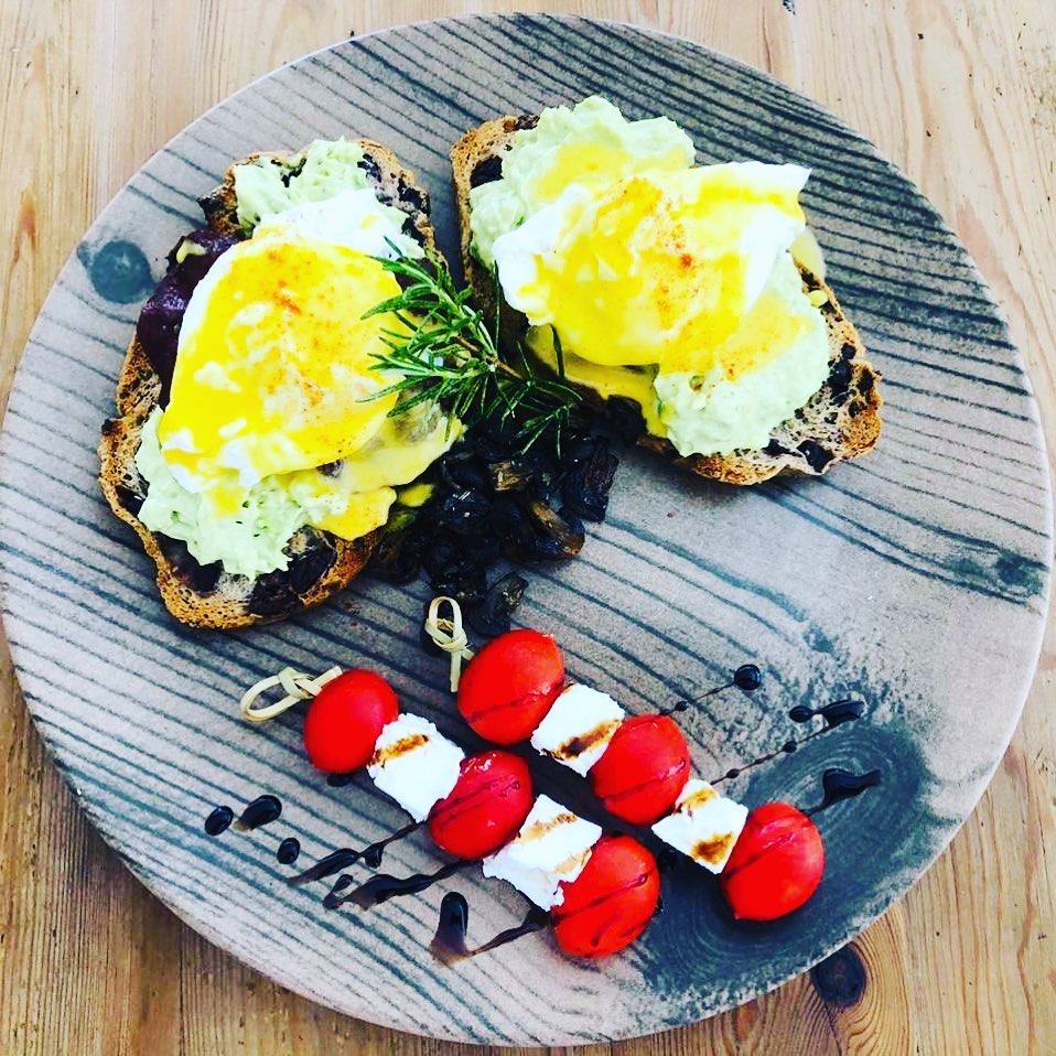 Day 3 of lockdown breakfast for hubby. Dijon hollandaise eggs on olive toast with smashed avo & cream cheese #food #gayboy #delicious #breakfast #lovefood