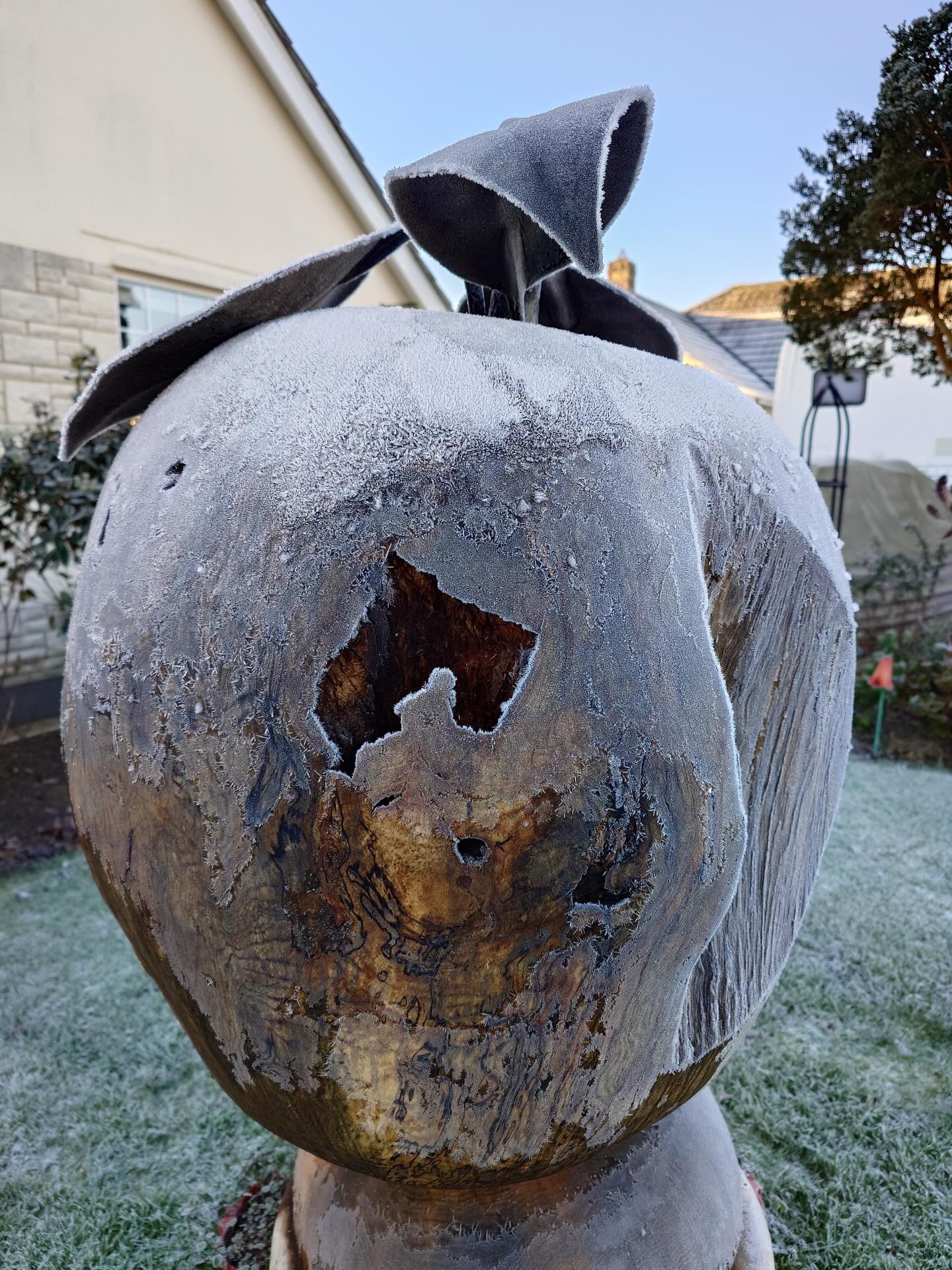 One of our amazing client recently sent over these photos of the spalted apple sculpture we install earlier this year.
The weather has an amazing effect of outdoor sculpture, it can completely change the aesthetic and feel of a piece, the frost has certainly added a new perspective to this glorious apple.
If you have an idea for your own piece of sculpture, please donโt hesitate to get in touch ๐
#sculpture #art #dorset #apple #carvedwood