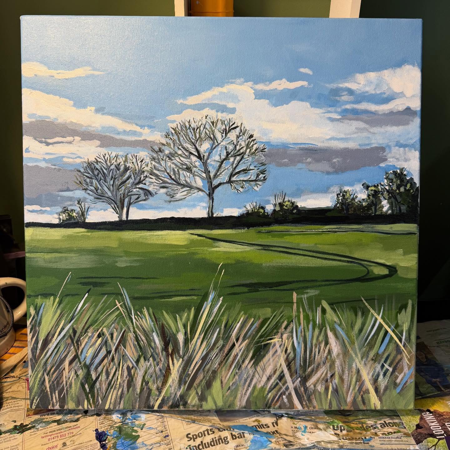 New work! Suffolk fields, acrylic painting on canvas! Complete ✅
Let me know what you think! Lots of little marks and paint strokes in this.
#suffolk #suffolkartist #suffolklandscapes #suffolkart #landscapeartist Suffolk Art | Landscape Art