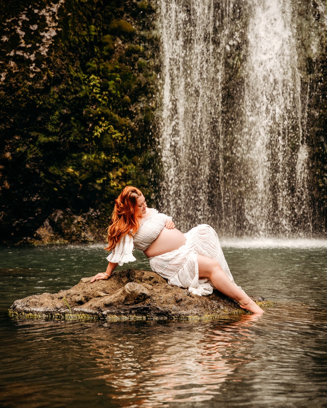 Where water flows, life grows.
Wrapped in nature’s strength, she carries a miracle within — calm, powerful, and endlessly beautiful.
Some moments deserve to be felt, not rushed.
This is motherhood, in its most natural form.