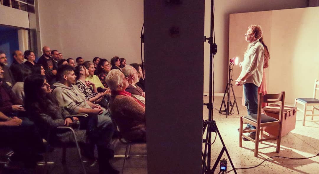 #throwback to the theater performance Sous Un Ciel Bas by Wael Ali at @tvcontrolcenter #sousuncielbas #waelali with @nandamohammad and @sharifandoura in partnership with @lesrencontresalechelle @doreentoutikian @anassos