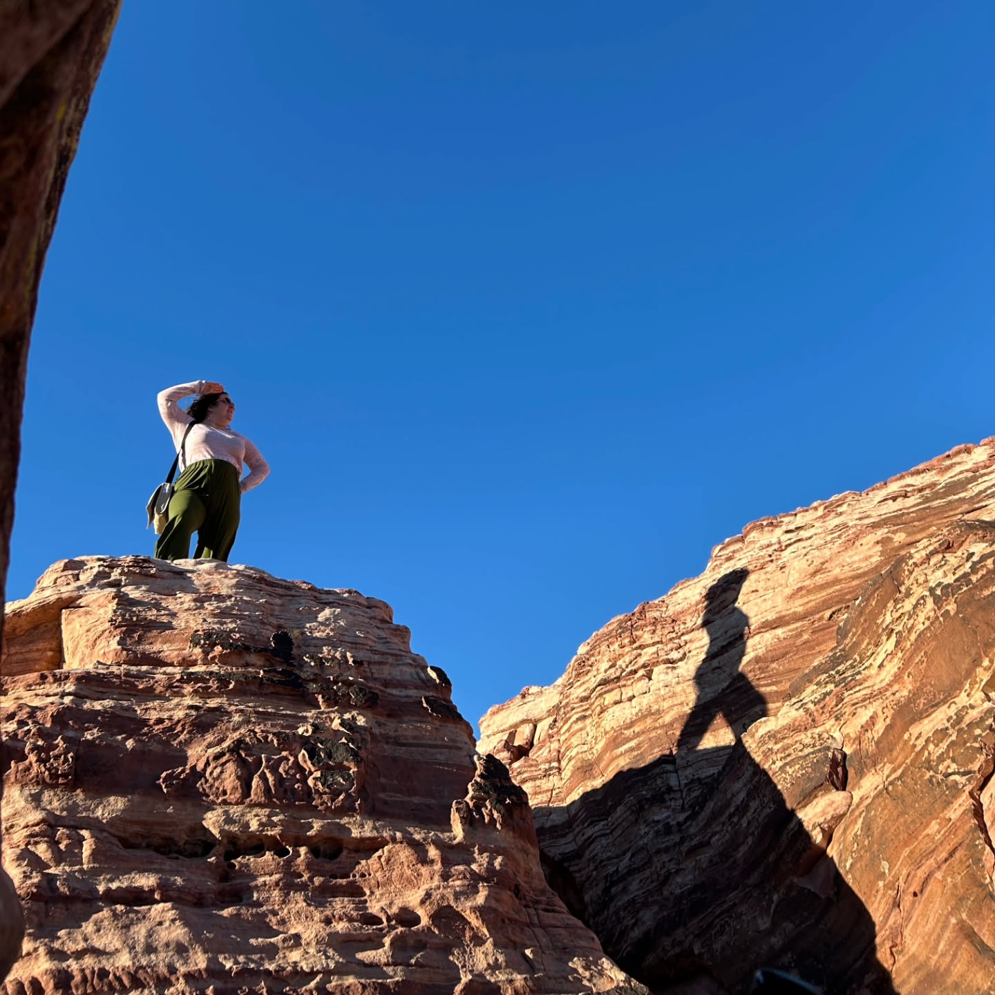 Catching the sun at @redrockcanyonlv π₯°ππͺ¨ thanks @cafeeileen for the amazing camera work!