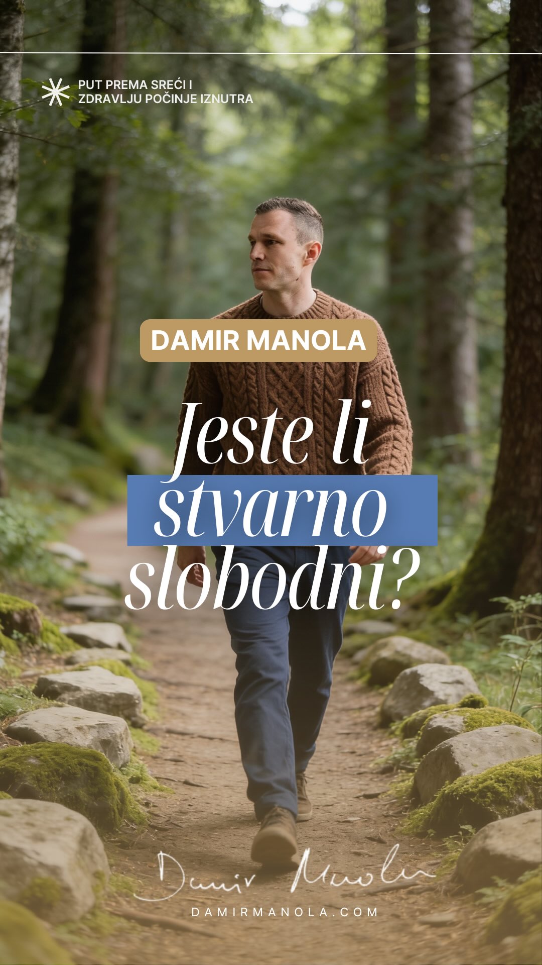 JESTE LI STVARNO SLOBODNI?
Sloboda nije u tome da možete birati.
Sloboda je u tome da znate zašto birate.
Ako Vas vode strah, navika i tuđa očekivanja,
onda ne živite slobodu – nego prilagodbu.
Prava sloboda počinje onog trenutka
kada prestanete živjeti prema onome što se od Vas očekuje
i počnete živjeti prema onome što osjećate kao istinu.
Ako želite dublje razumjeti što sloboda zaista znači u Vašem životu, posjetite moju web stranicu i YouTube kanal.
#unutarnjasloboda #svjesniizbor #životuistini