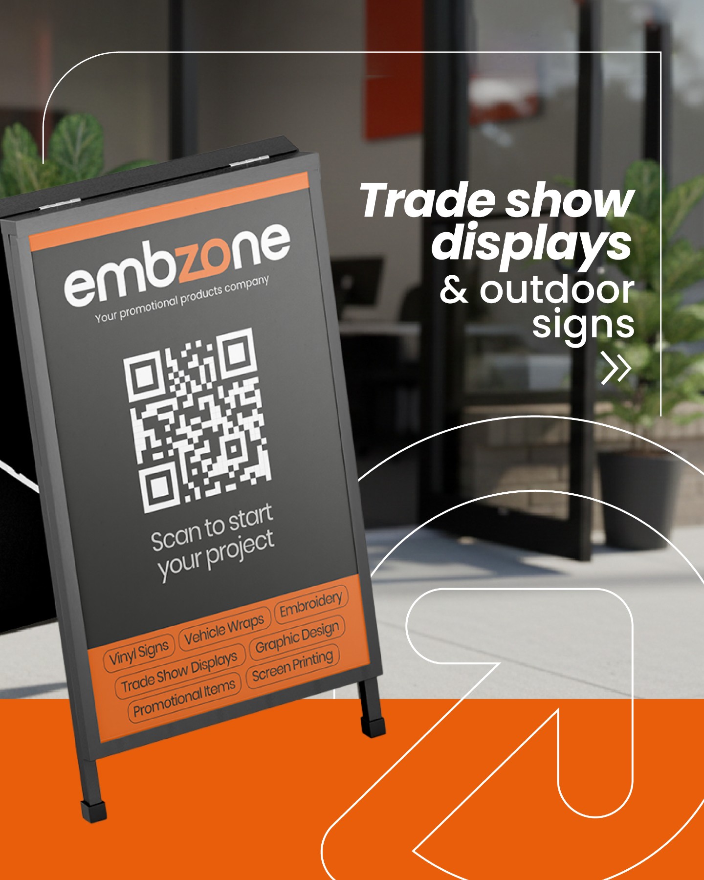 Outdoor flags, backdrops, tablecloths, and banners each communicate a message.
Our flagship products include:
• Retractable Banners: Portable vertical displays for events and promotions.
• Table Throws: Branded table covers for booths and presentations.
• Canopy Tops: Outdoor branded tents for events and activations.
• Custom Backdrops: Large-format background displays for photos, booths, and branding.
We know how to meet your company’s needs.
Contact us today.
Napa:
📍 870 Napa Valley Corporate Way Suite N
📞 (707) 252-1972
Sacramento:
📍 2328 Auburn Blvd Unit 2
📞 (707) 343-0501
Sonoma:
📍 989 Spain St. Suite 101
📞 (916) 971-3939
📧 sales@embzone.com
🌐 www.embzone.com
#tradeshowdisplay #outdoorflags #backdrops #banner #retractablebanners