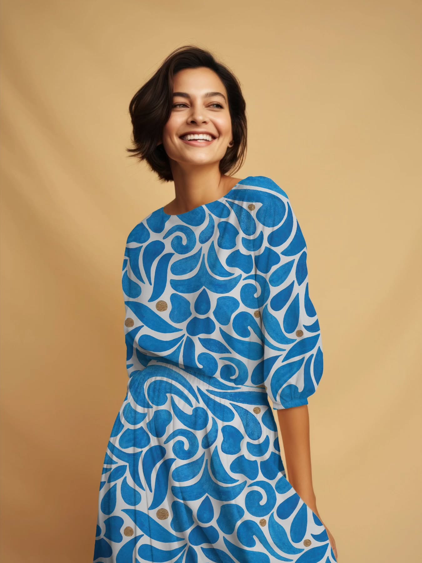 This wasn't planned at all. I was testing another, pattern and this one landed here by mistake. It turned out I liked it more than expected.😁
#surfacepattern #textiledesign #mockups #fashion #blue