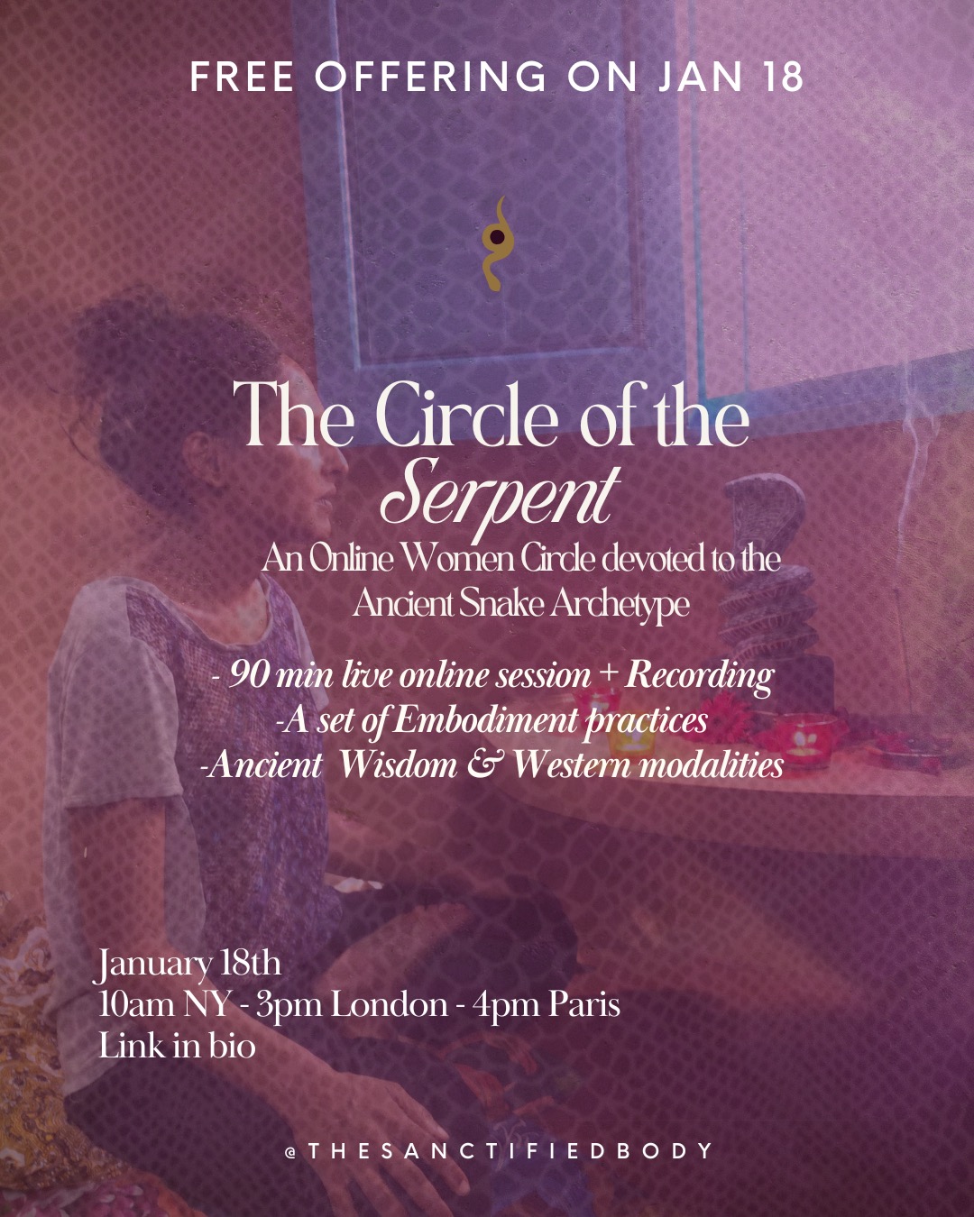 After a 36 hour journey, I am back to the land of the Snakes. Join me in The Circle of the Serpent happening today Jan 18 at 10am NY - 3pm UK - 4pm Paris. See link in bio. #womencircles #femininewisdom #womenempowerment #wombwisdom #sacredfeminine