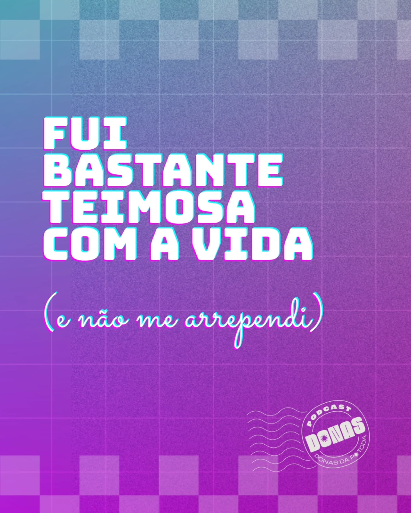Um pequeno carrossel de frases do nosso episódio #304 Brilho eterno de uma mente com lembranças.
Com qual dessas falas você mais se identifica? Conta pra gente nos comentários!
#donasdaptoda #podcast #podcasts