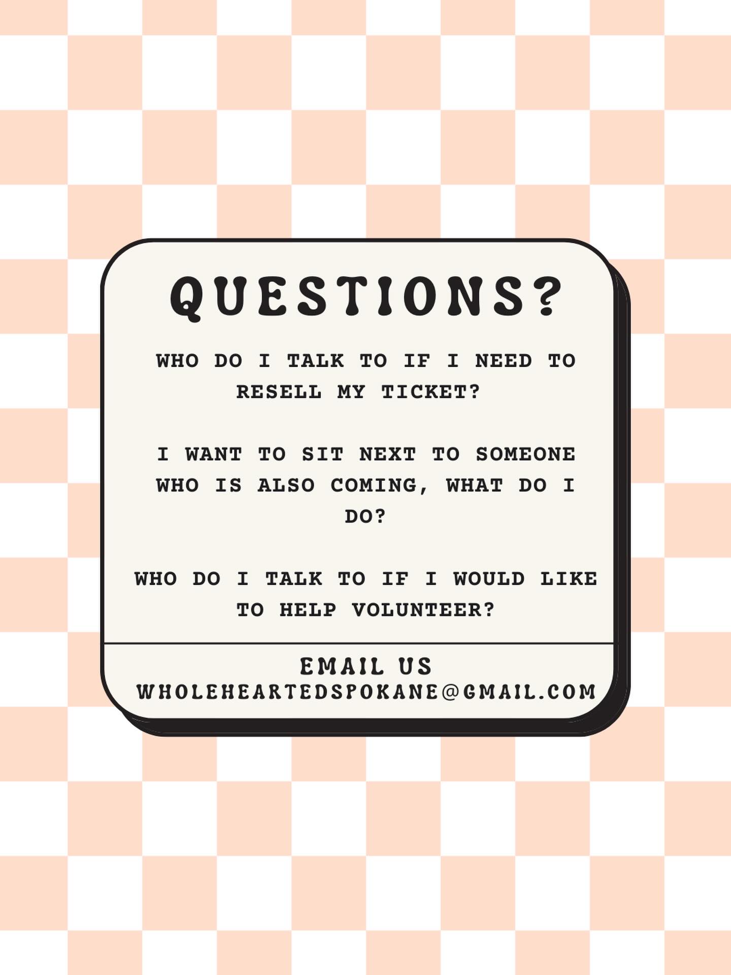 Do you have any of these questions or maybe a different one and you need to connect with someone from our team?
✨We are here and want to help. Send us an email of your questions and we will do our best to get back to you as soon as we can! ✨
We can’t wait to see you all here soon at Wholehearted ‘26
#wholehearted #whomedoyouseek #catholicwomensconference