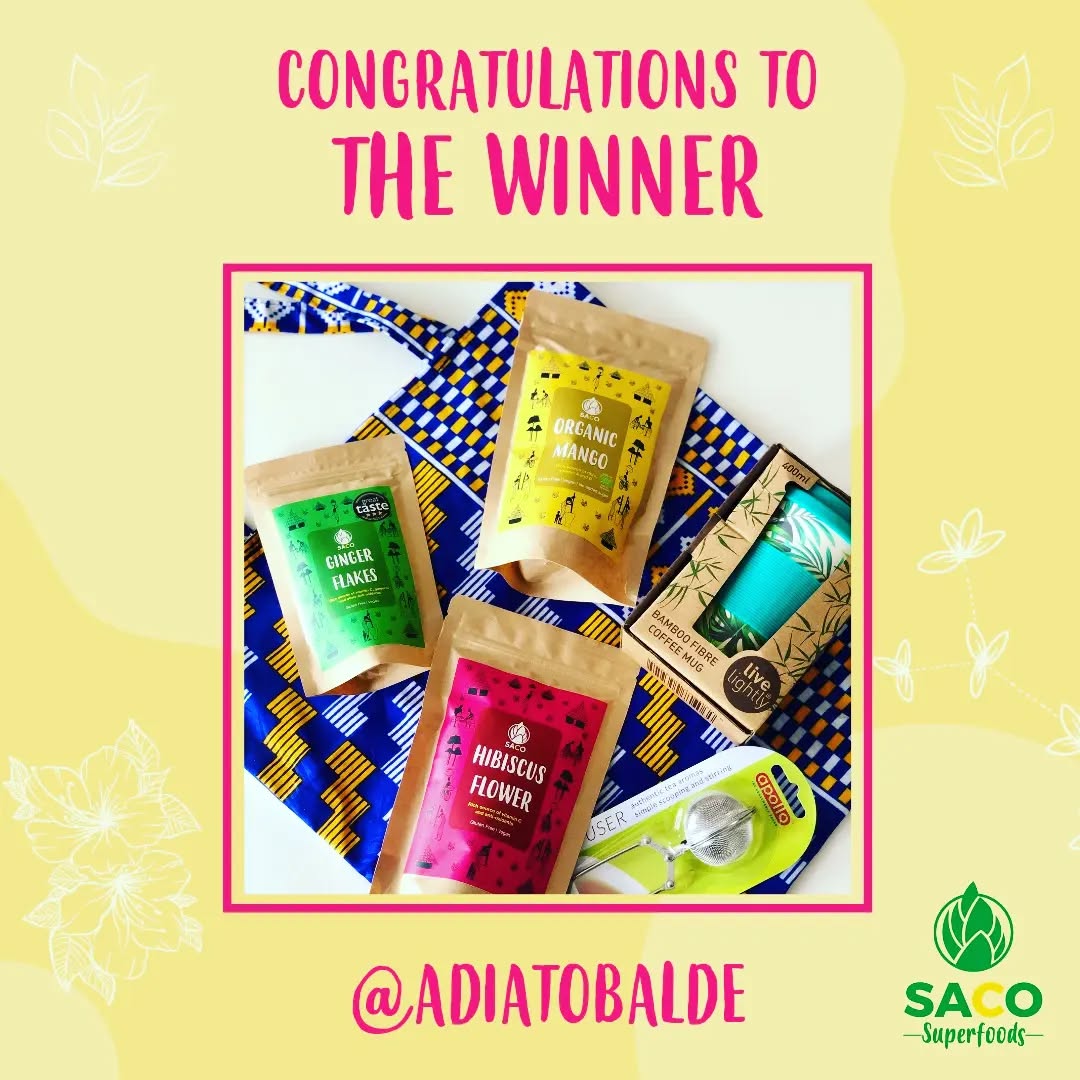 🎉WINNER ANNOUNCEMENT🎉
The wait is over!!!!
We are excited to announce that the winner for the Jubilee Giveaway is…
(drum roll please 🥁)
@adiatobalde
Congratulations!!!
We hope you will love your prizes and we can't wait to hear what you think of our bundle.
Thank you to everyone who participated in this giveaway and for your continued support!
We are truly grateful for your participation and can't wait keep growing with you all 🥰
#sacosuperfoods #africansuperfoods #giveawaywinnerannounced #congratulations #giveawaywinner #giveawaywinnerannouncement #giveawayannouncement #ɢɪᴠᴇᴀᴡᴀʏᴡɪɴɴᴇʀ #organicproducts #africanproducts #healthsupplements #goodybag #africanprint