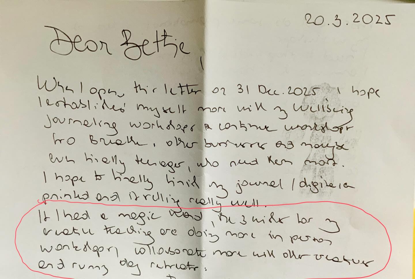 Thank you @thedesigntrust for this letter. I really needed a boost of the March Fire Starter energy. My three wishes came true. I am now collaborating with more people, did more in person workshops then ever and even run day retreats with wonderful @heather_lawson_wild. That feels truly amazing! The letter came in perfect time. I was straying off my path a bit second half of the year. However I am back on track and things are starting to slot in again. Yes to 2026 as a year to help improve mental health.
Btw have you noticed the imprinted angel at the start of the letter?