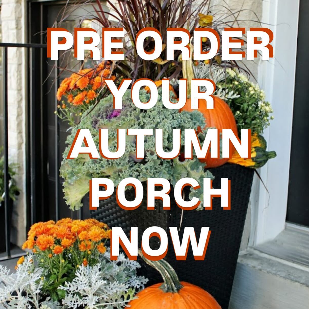 You’re not ready to think about it. I know. But sweater weather IS coming. Message me to get your pumpkin spice latte porch on the books! #prettyporch