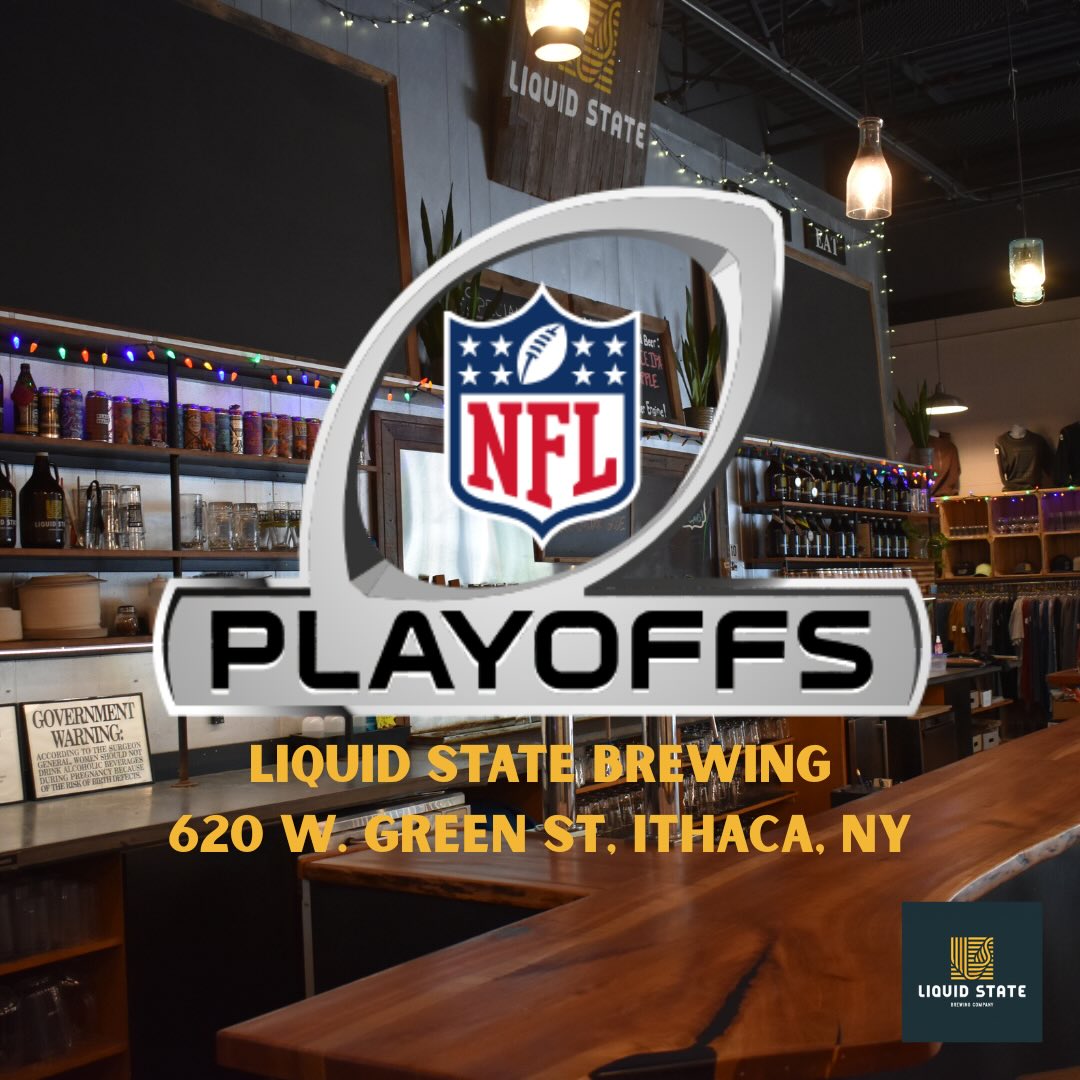 IT’S TIME 🏈
Join us for the NFL Playoffs today! We’ll be kicking things off with the Bills game at 4:30pm!
Grab a cold beer, settle in, and watch the game with us! 🍻🦬
#liquidstate #liquidstatebeer #liquidstatebrewing #nflplayoffs #buffalobills #billsmafia #football #footballwatchparty #nfl #beerandfootball #playoff #thinknydrinkny