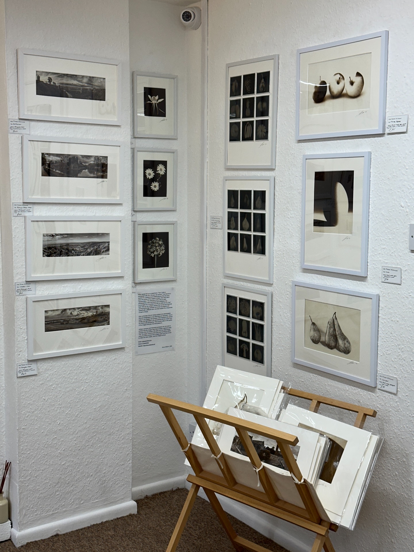 All set up for my new exhibition at Studio3 in Clevedon, Somerset.
Featuring recent work with the 1900s Thornton Pickard Enlarger and Sepia toning.
Open every day and I am doing a “meet the artist” on Sunday 8th Feb 11-4 or Saturday 21st Feb 10-4.
Featuring contemporary fine art photography with large format antique cameras and historical processes.