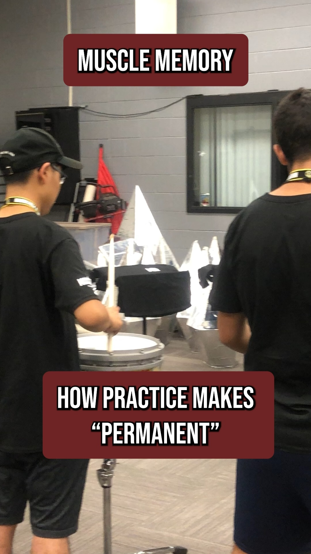 Practice DOES NOT make perfect. Practice makes PERMANENT.
Let's talk about muscle memory.
Muscle memory isn't stored in your muscles.
Your muscles don't have brains. Muscle memory is actually stored in your brain—specifically in the motor cortex and cerebellum.
When you practice a movement pattern, your brain creates and strengthens neural pathways. Think of it like creating a path through a forest—the more you walk it, the clearer it becomes.
Your brain literally insulates these pathways through myelination, making signals travel faster and more efficiently.
But here's the problem: Your brain doesn't distinguish between correct and incorrect movements. Practice something wrong? You're building a pathway for the wrong movement.
This is why "practice makes permanent" makes more sense than "practice makes perfect."
Quality reps build muscle memory. Not quantity.
Ten perfect reps are worth more than 100 sloppy ones.
💡 What movement pattern are you perfecting right now?
#iq #percussioniq #snare #quad #percussionist #wgi #dci #indoordrumline #drumline #drum #drumcorps #music #marchingarts #drummunity #marchingpercussion #marching #snaredrum #tenordrums #marchingsnare #bandsofamerica #percussioneducationschool