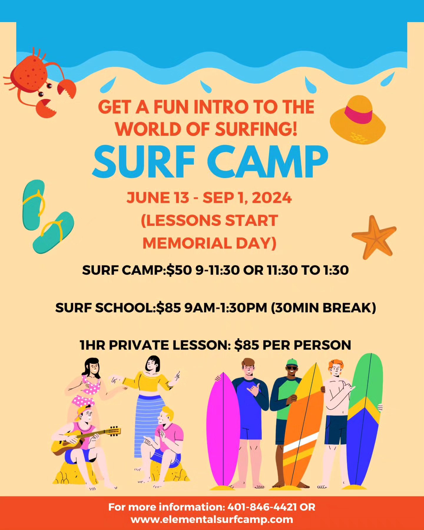 Sign up for camps or lessons this summer down at Second Beach! Have some fun in the waves, and our options should make it easy to work around any difficult schedule. #surf #surfcamp #surflessons #learntosurf #newportri #newportoutdoor