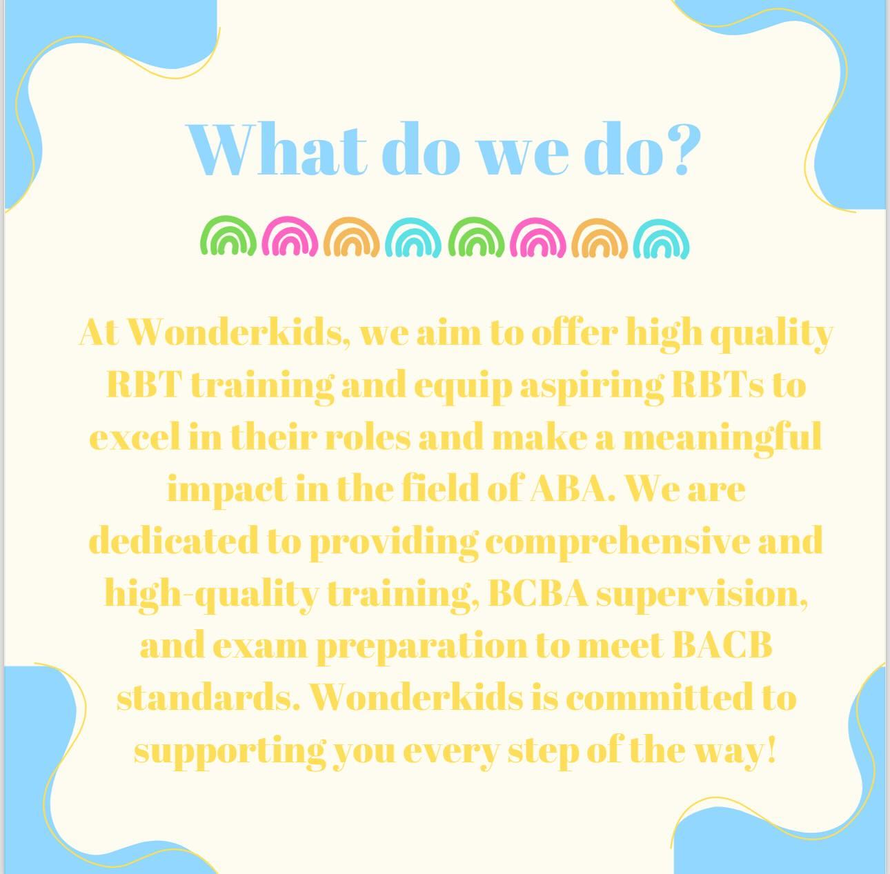 Check out our website for more details www.wonderkidsaba.com
We are always expanding the services we offer to best suit your needs