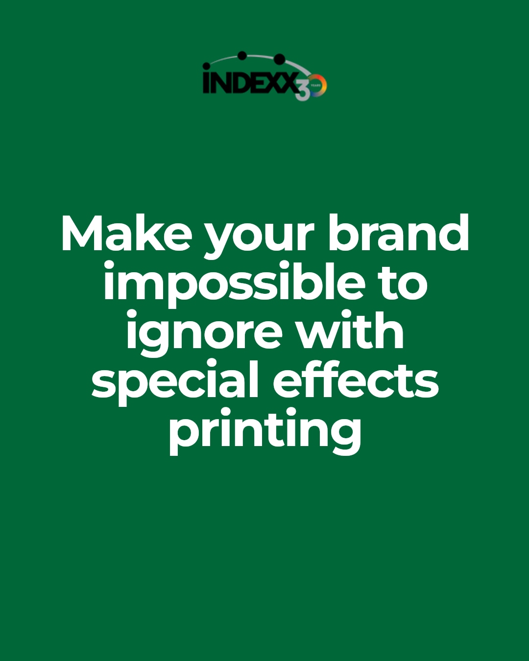 Make your brand impossible to ignore with special effects printing from Indexx! Boost your marketing materials with embossing, spot varnish, and other eye-catching techniques that add texture and shine.
Whether it's business cards, brochures, or direct mail, these premium finishes help your message stand out in a crowded market.
Partner with Indexx, your local printing expert with over 400 awards and decades of experience delivering quality and creativity.
Ready to upgrade your print? Send us a DM or WhatsApp message to get started today!