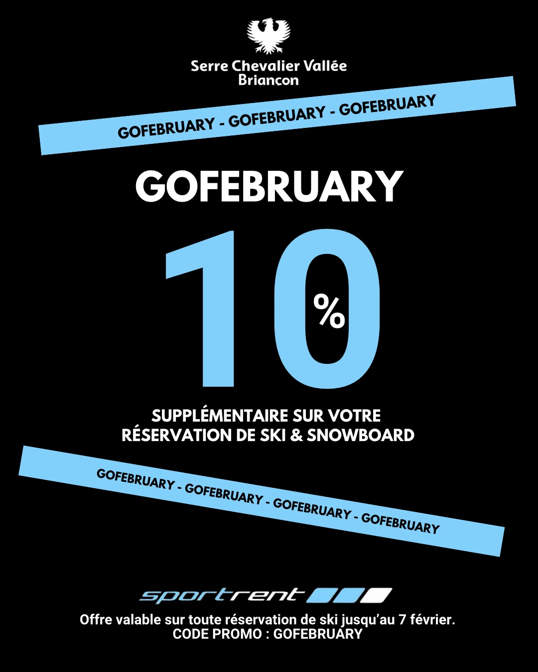 Bonne nouvelle pour les vacances d’hiver : profitez de -10 % supplémentaires sur vos réservations de ski & snowboard 🎉
👉 Offre valable sur toute réservation jusqu’au 7 février
👉 Code promo à utiliser : GOFEBRUARY
C’est le moment idéal pour anticiper, réserver malin et profiter pleinement des pistes de Serre Chevalier ⛷️
🌐 Réservez dès maintenant sur www.sport-rent.com
#Sportrent #GoFebruary #LocationSki #SerreChevalier #VacancesHiver BonPlanSki