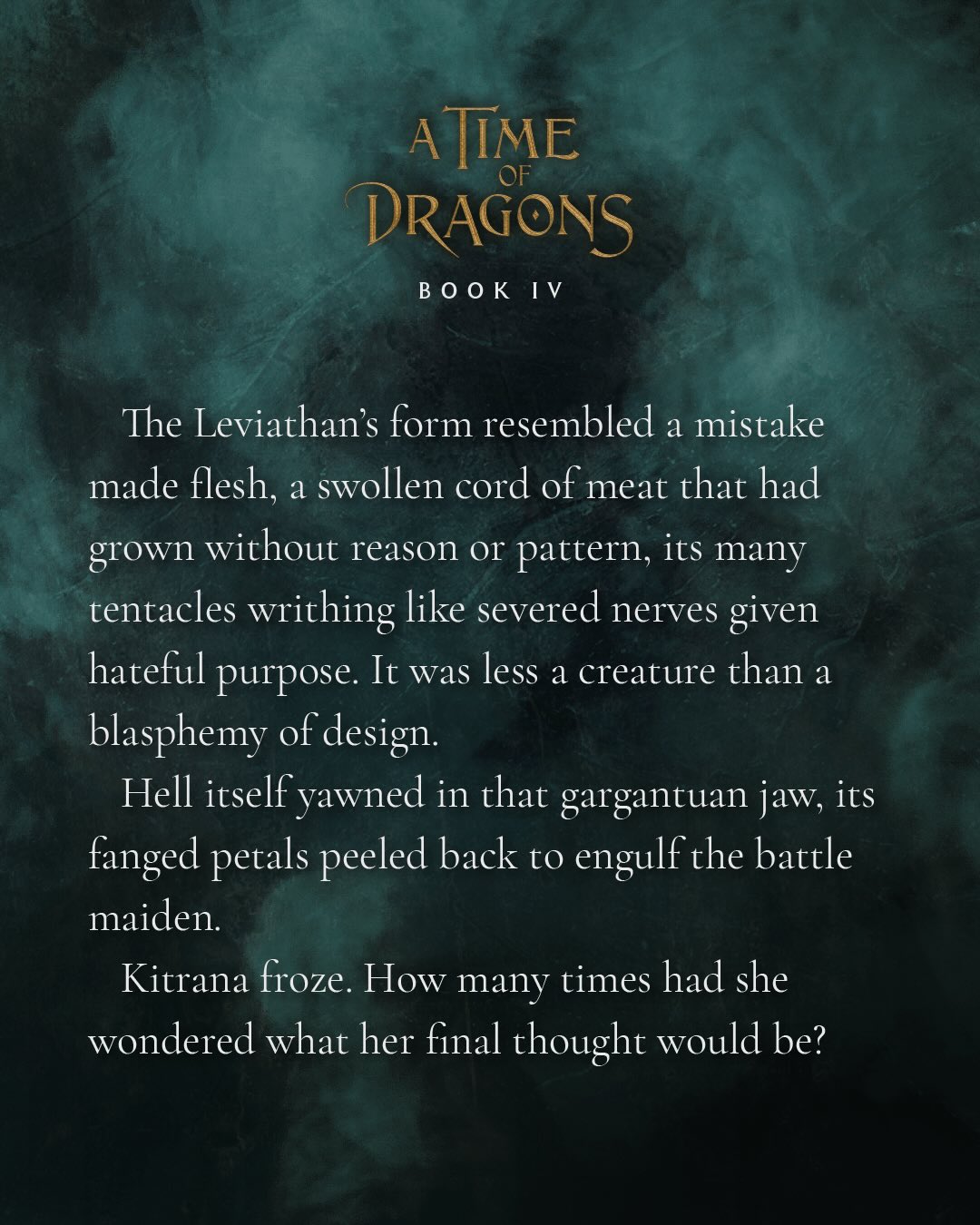 A Time of Dragons Book 4 is 121K words in and I-am-loving-it! 🙌🏻
This is an excerpt from one of Kitrana’s chapters. Kit is my underwater POV, a Nimean from the depths of The Drifting Sea 🧜♀️
You can check out her whole chapter on my Patreon, as well as the first 7 chapters (new chapter every week) 🥳
More to come! 🤩
