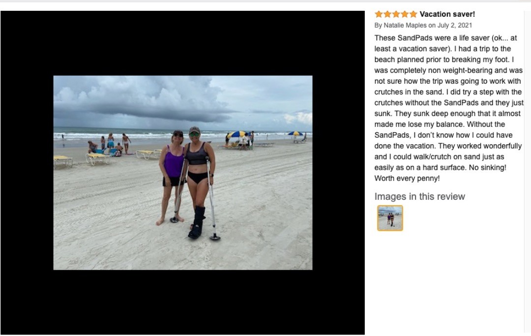 It's #summertime #beachtime and the SANDPAD is what #cane and #crutch users need!
http://www.thesandpad.com
#mobility #DisabilityPride #disabilityinclusion #Disability #vacationplanning #beachlife #Travel