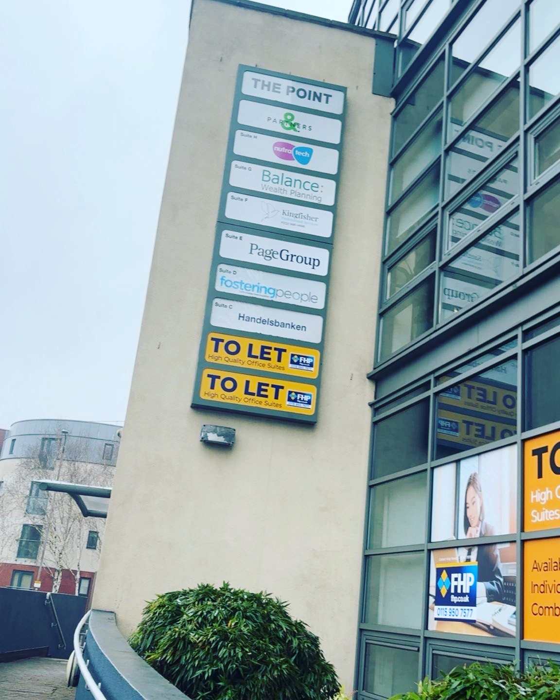 Some new TO LET stickers for this business listings panel at The Point in West Bridgford Nottingham this morning! 😊 @fhp_uk