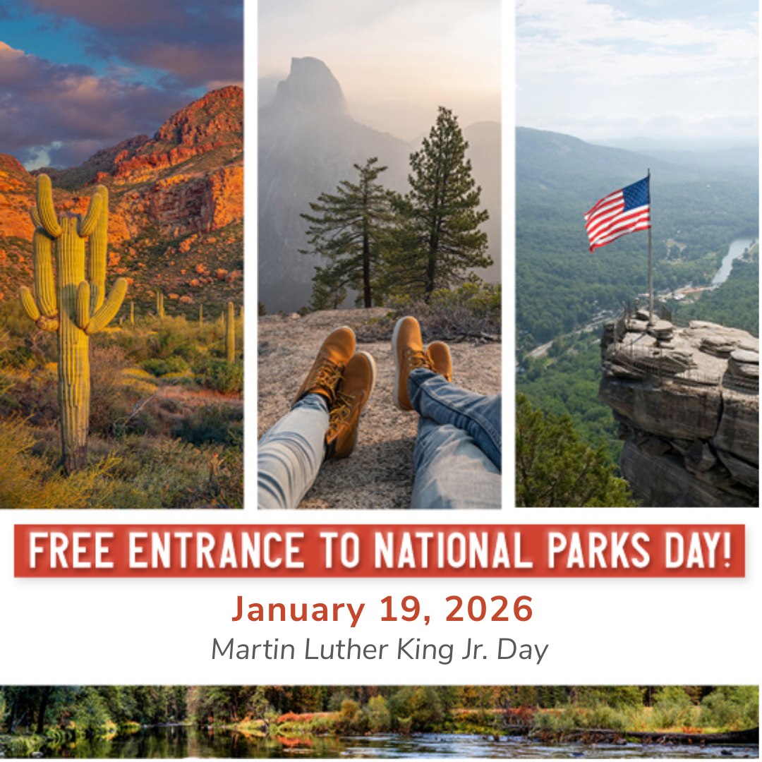 Did you know our national parks provide five days a year without admission fees? Mark your calendar for these entrance fee-free dates and enjoy the sights and sounds of nature.
https://www.nps.gov/planyourvisit/fee-free-parks.htm
#nationalparks #nature #usa #freethingstodo