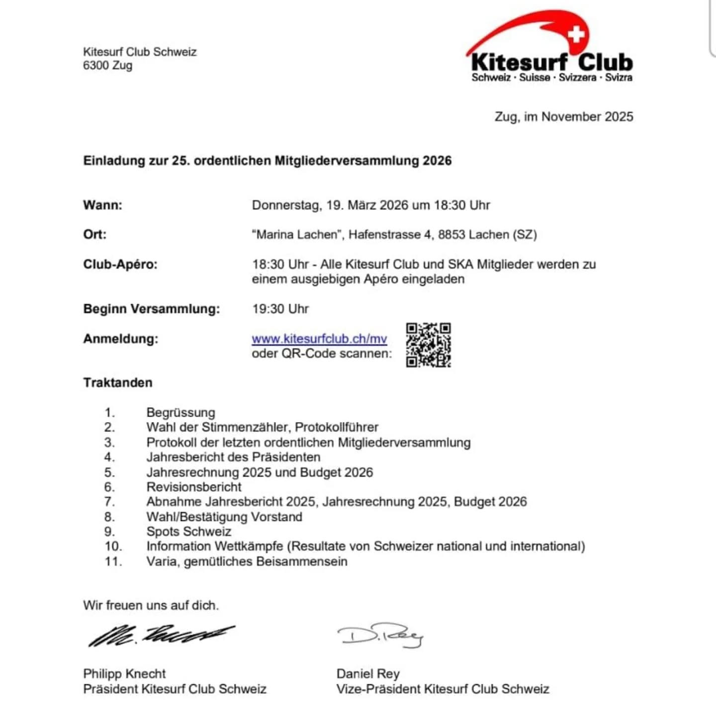 Einladung zur Mitgliederversammlung. Jetzt anmelden: