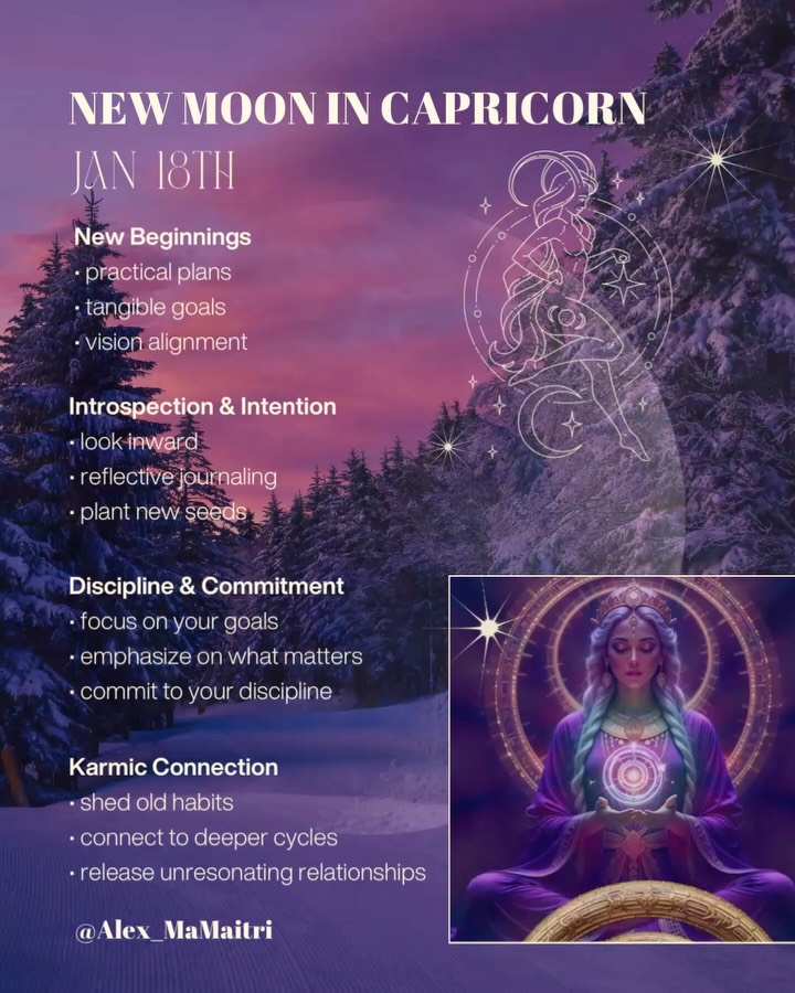 First New Moon of 2026 āØ
It is time to bring yourself to alignment & focus on the determination that this New Moon in Capricorn brings to the table!
Time to reflect on the initiation & intentions you set out from the beginning of the year! If you are starting to fall under repetitive patterns; procrastinating, self doubt & lack of motivation - time to refine your goals!!
Check out the Collective Card Reading I pulled - Does it resonate with you?? šš»
#newmoon #newmoonritual #moonmagick #cyclesyncing #tarotcardreading