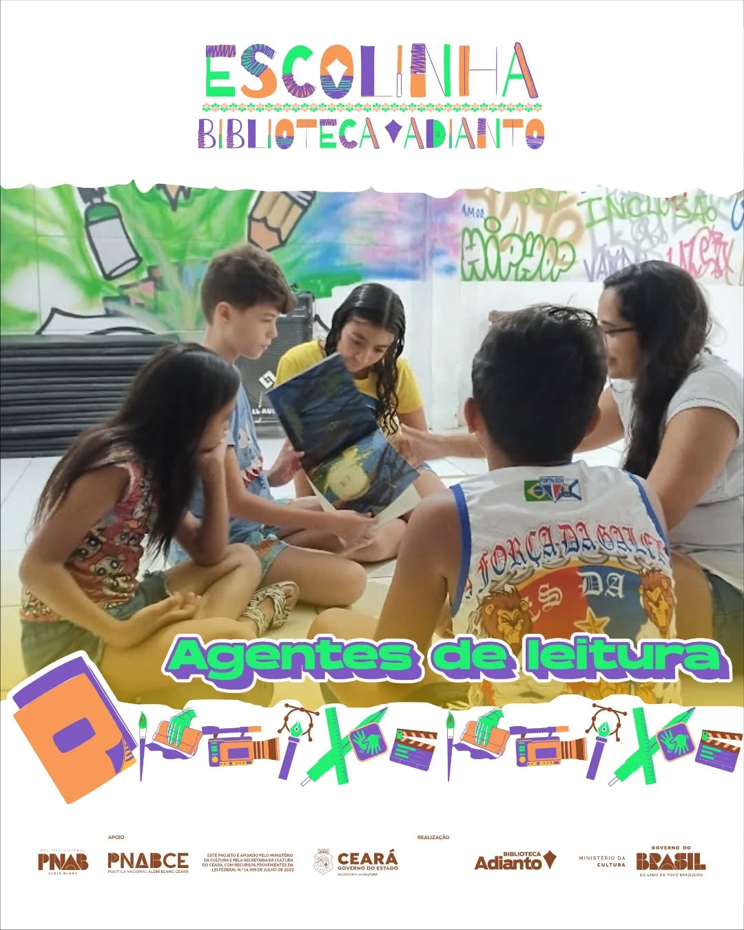📚✨ Mediação de Leitura – Projeto Escolinha - Biblioteca Adianto ✨📚
A leitura vai muito além das palavras. Ela desperta a imaginação, fortalece vínculos e abre portas para novos mundos desde a infância. 💭🌈
No projeto Escolinha - Biblioteca @lais.eutalia realizou mediações de criando um momento de escuta, troca e descobertas. Por meio das histórias, as crianças foram convidadas a pensar, sentir e se expressar, desenvolvendo o gosto pela leitura de forma leve e significativa.
Iniciativas como essa reforçam a importância da leitura como ferramenta de aprendizado, criatividade e formação cidadã. 💙📖
Seguimos acreditando que cada história lida hoje constrói um futuro mais consciente amanhã.
Este projeto é apoiado pelo Ministério da Cultura e pela Secretaria da Cultura do Ceará, com recursos provenientes da Lei Federal N.º 14.399 de Julho de 2022.
#MediaçãoDeLeitura #ProjetoEscolinha #BibliotecaAdianto #IncentivoÀLeitura #Educação Infância LeituraTransforma