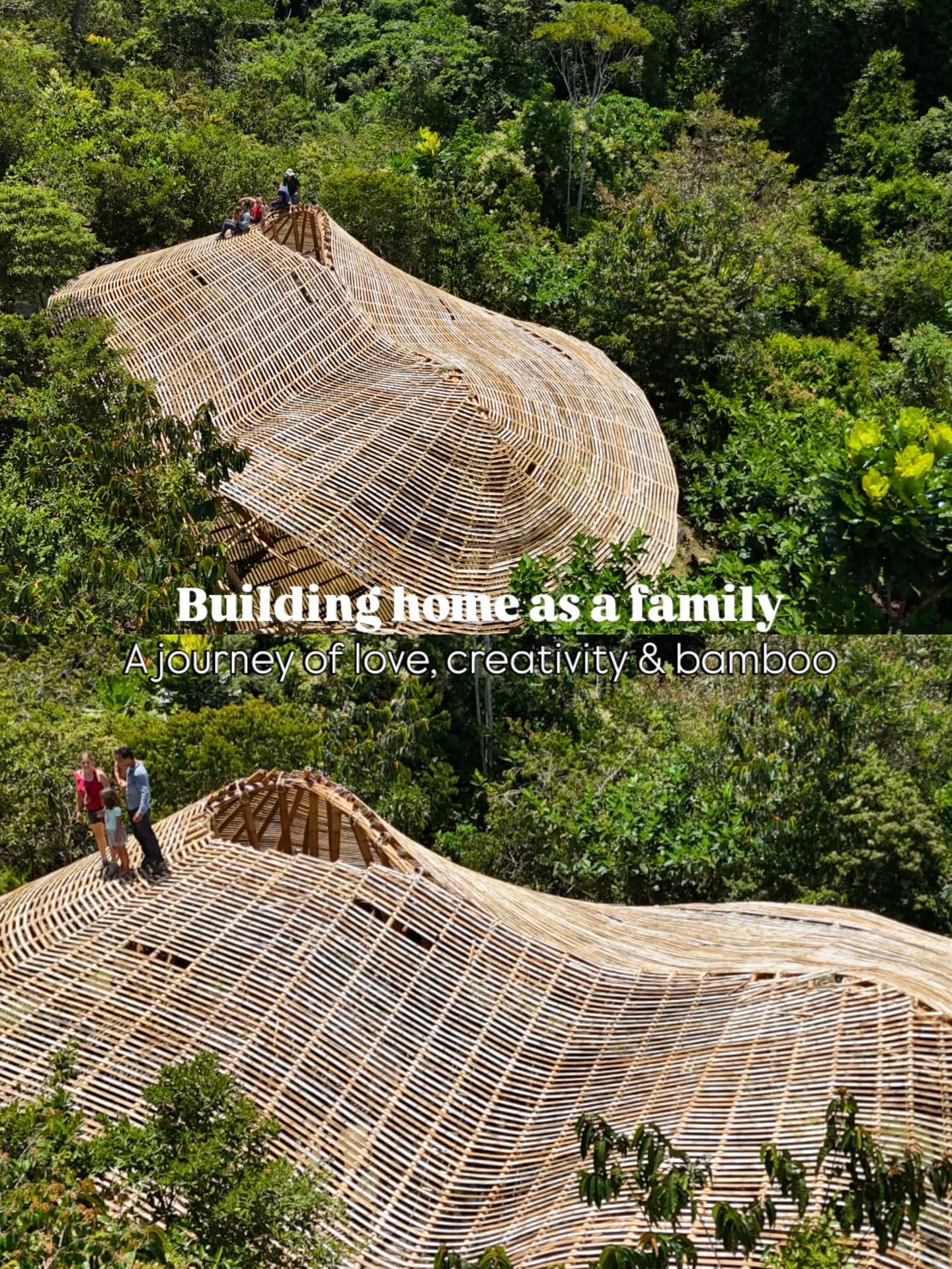 We are so proud of our neighbours who have recently completed the primary structure of their home at the Bamboo Village!
.
Meet Nati and David with their daughters Amalia and Luciana. They dreamed it, designed it, and built it with their own hands, with support from local craftspeople and from us, sharing experiences and accompanying the process.
.
This is a celebration of their home, and also of what’s possible here: people shaping their own dreams into bamboo spaces, each in their own way. Some families come here to build hands-on, others find different paths, and every story adds life to the Bamboo Village.
.
Here’s to many more to come!
#bamboovillage #ecoliving #lifeinnature #familylife #buildhome