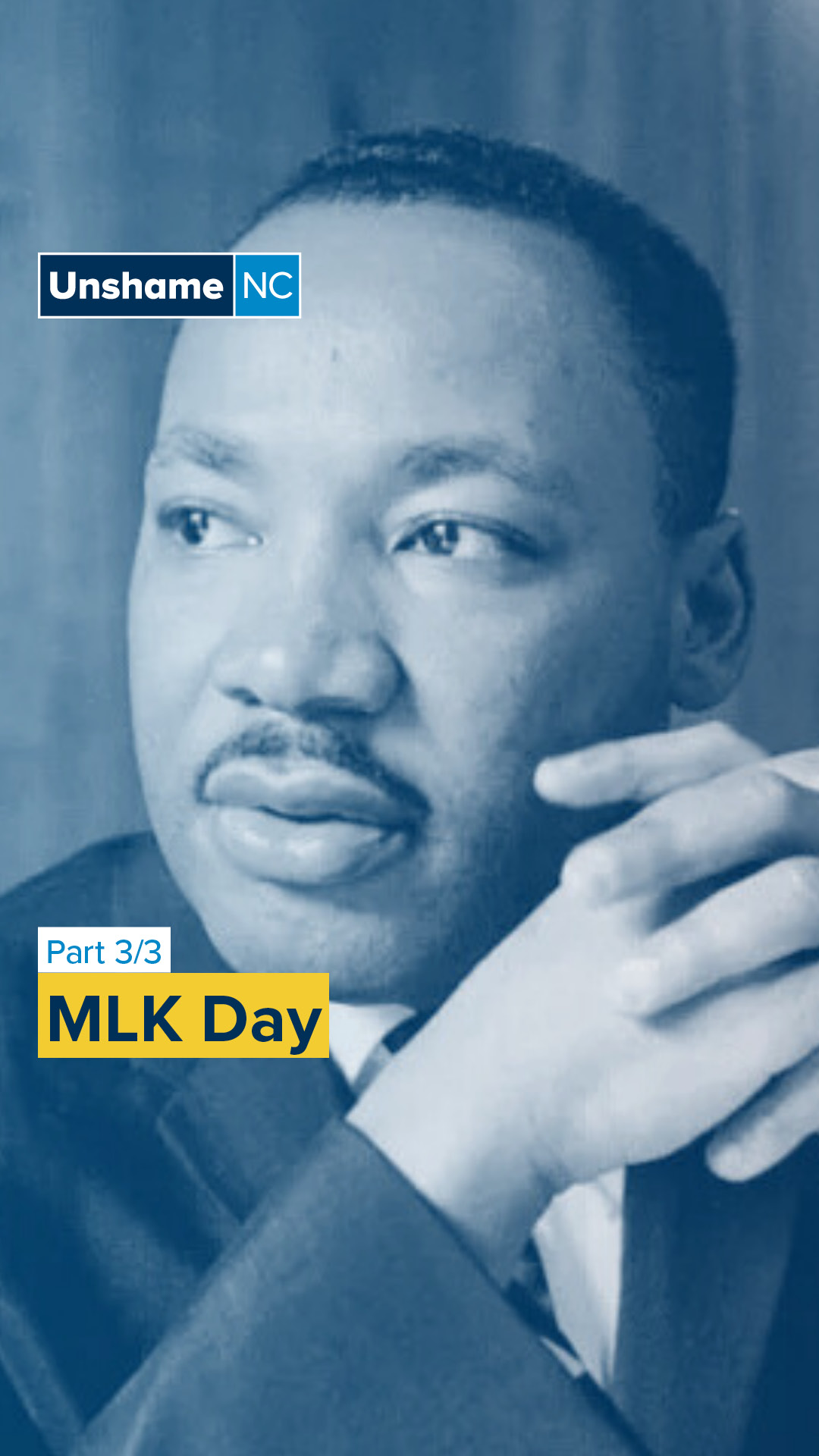 For MLK Day, Unshame NC honors Dr. Martin Luther King Jr. and the values he shared with the world—love, acceptance, and care for one another. These values matter deeply in substance use disorder (SUD) and recovery, where feeling safe and seen can make all the difference. We’re grateful for Dr. King’s courage and his words, and we hope to reflect his message by lifting up the voices and stories of our community.