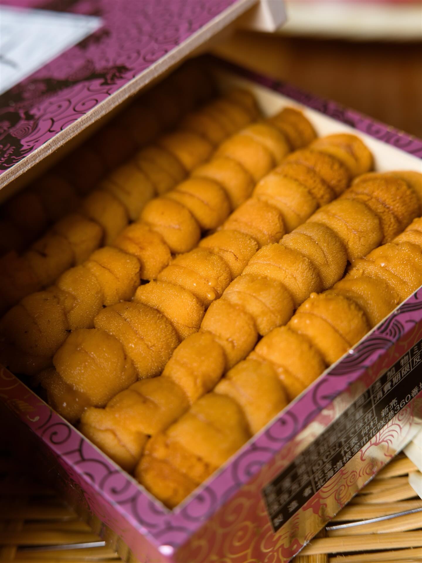 A closer look at our uni, always fresh and delicately prepared for the counter.