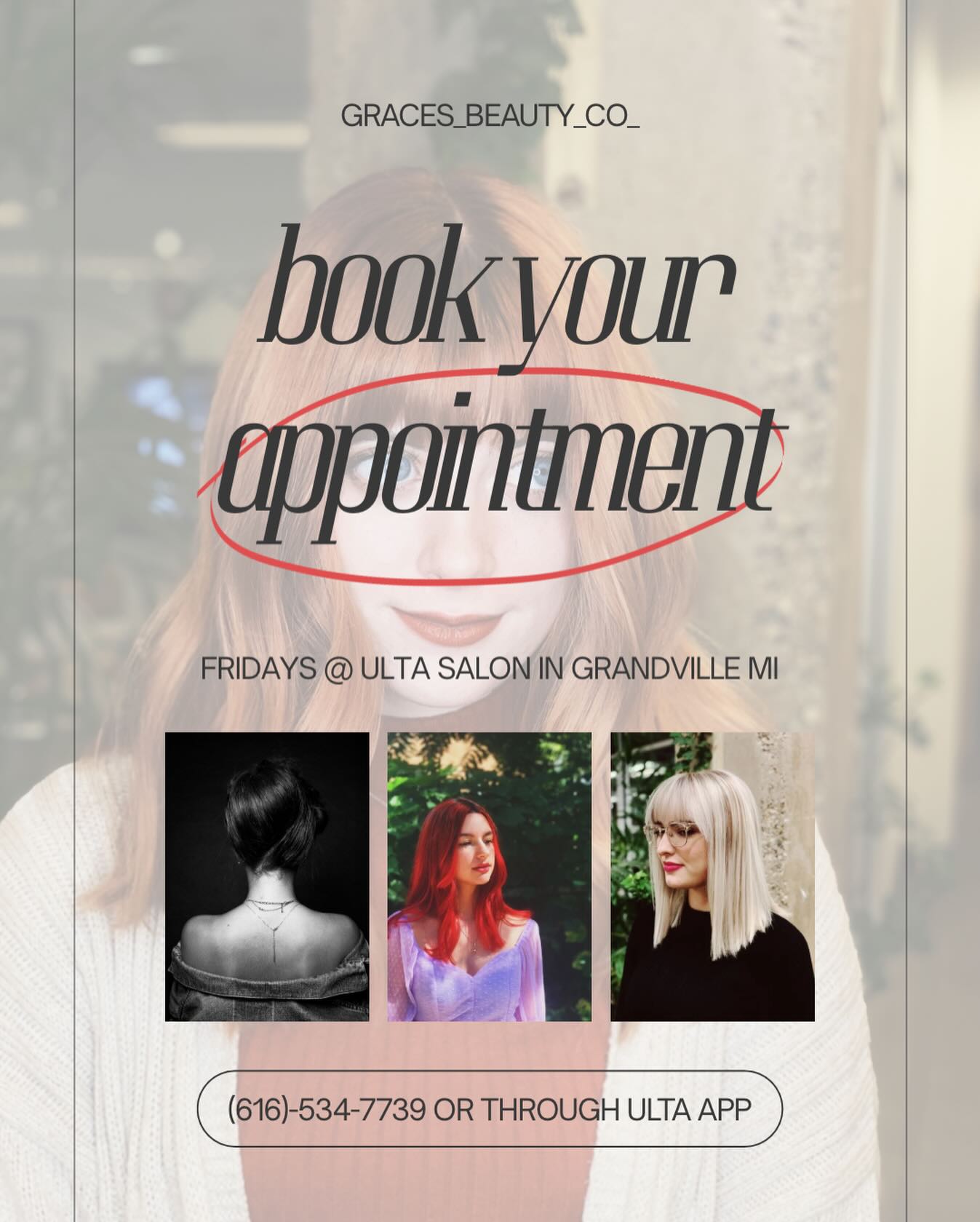 I have some openings this coming Friday! Let’s make your vision happen! 🫶❤️🫶#hairappointmentsavailable #grandrapidshairstylist #grandvillesalon #ultabeautysalon #bookingnow 💇♀️💆♀️ message me or call the number in the post to book!