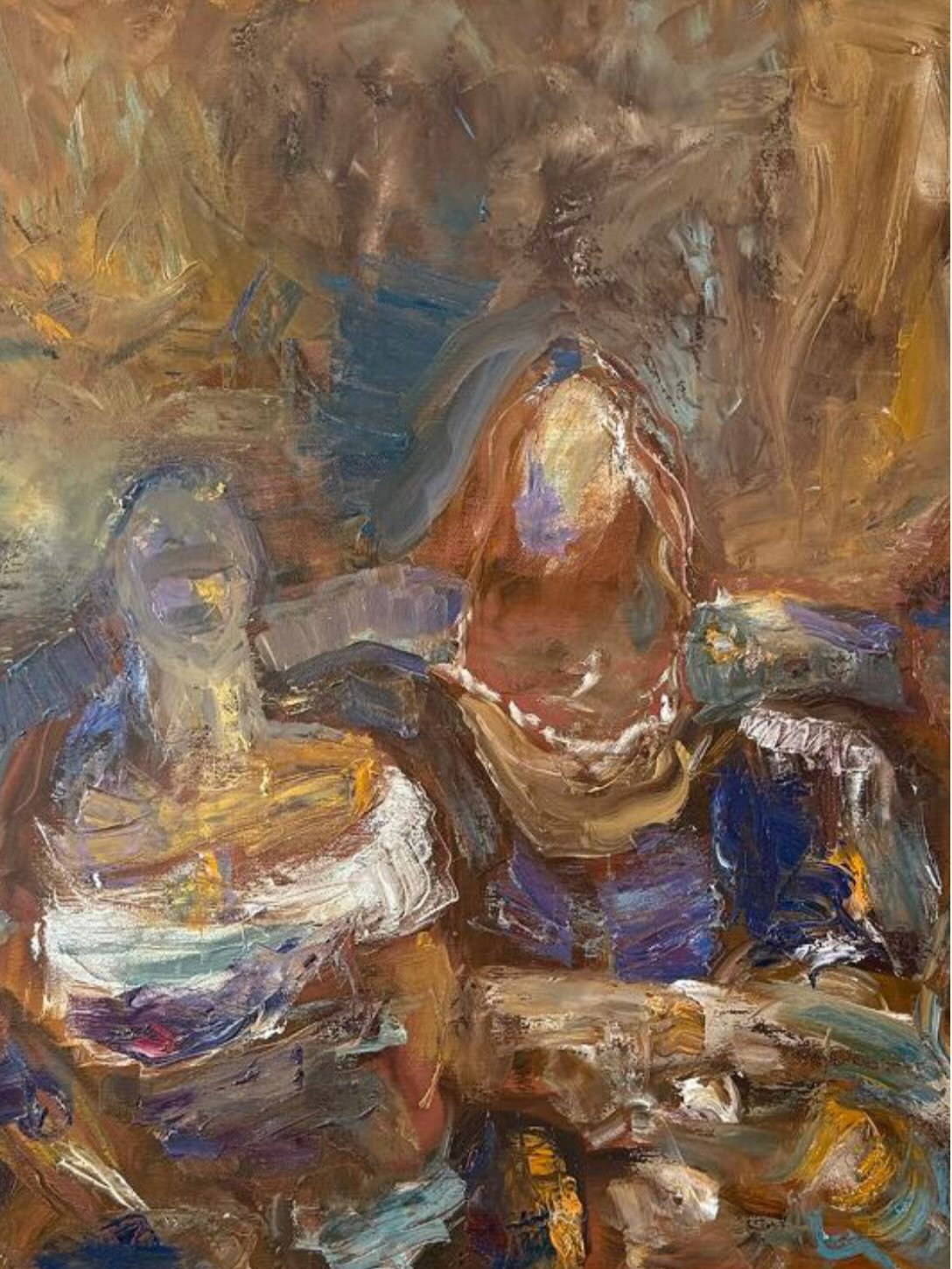 Voici la peinture que je présente à l’exposition collective « Le sensualisme en peinture » à la Villa Cathala du 10 au 31 janvier.
Une œuvre issue d’un même mouvement, mais traversée par des rythmes, des tensions et des couleurs différentes.
Ici, la figure n’est jamais figée.
Elle apparaît, se transforme, se dissout parfois.
Le sensualisme ne cherche pas à représenter.
Il cherche à laisser advenir… Série : la femme . Titre : les sœurs , peinture à l huile format 80/65 . N’oubliez pas de vous inscrire à la conférence de Jean-yves Guionet à la Villa Cathala le 24 janvier à 10h30. Téléphone : 01 45 92 58 39. Je me réjouis de vous y retrouver.