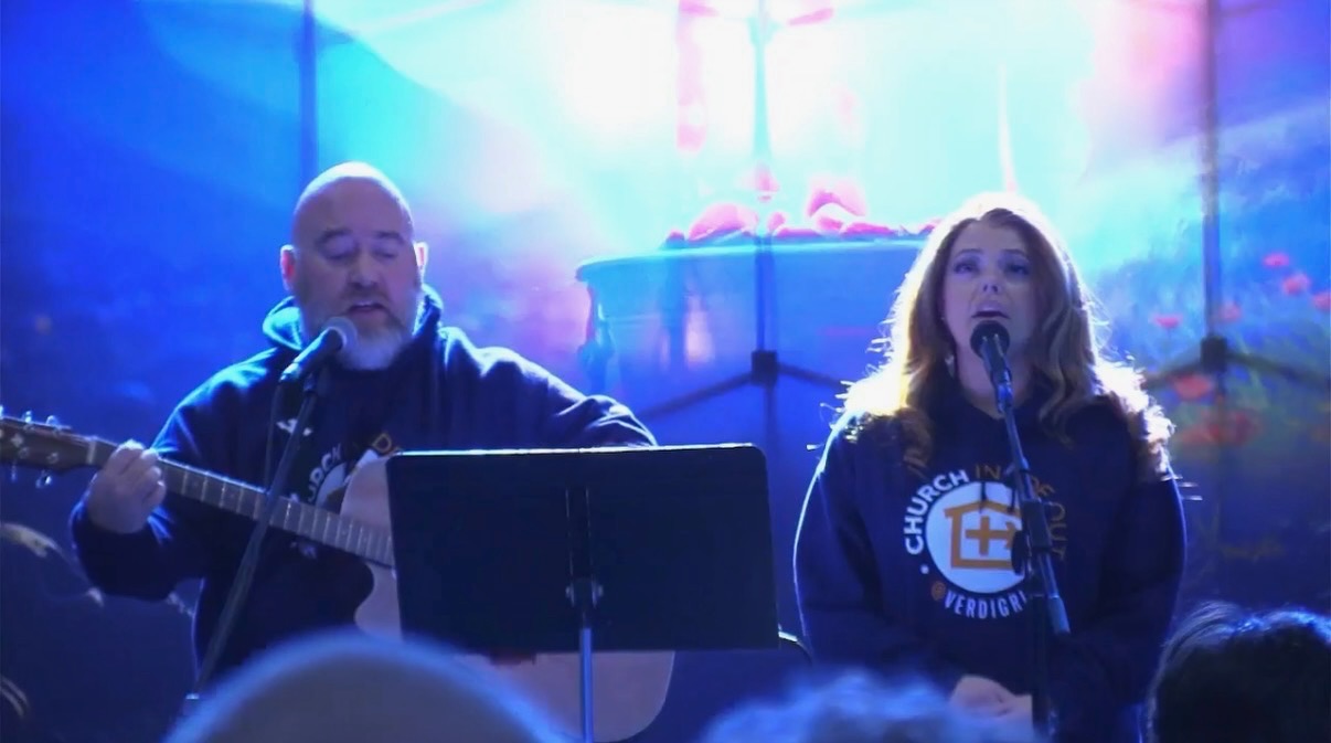Always an honor to lead music at @churchinsideout